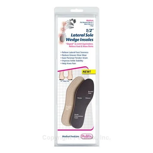 1/2" Lateral Sole Wedge Insoles