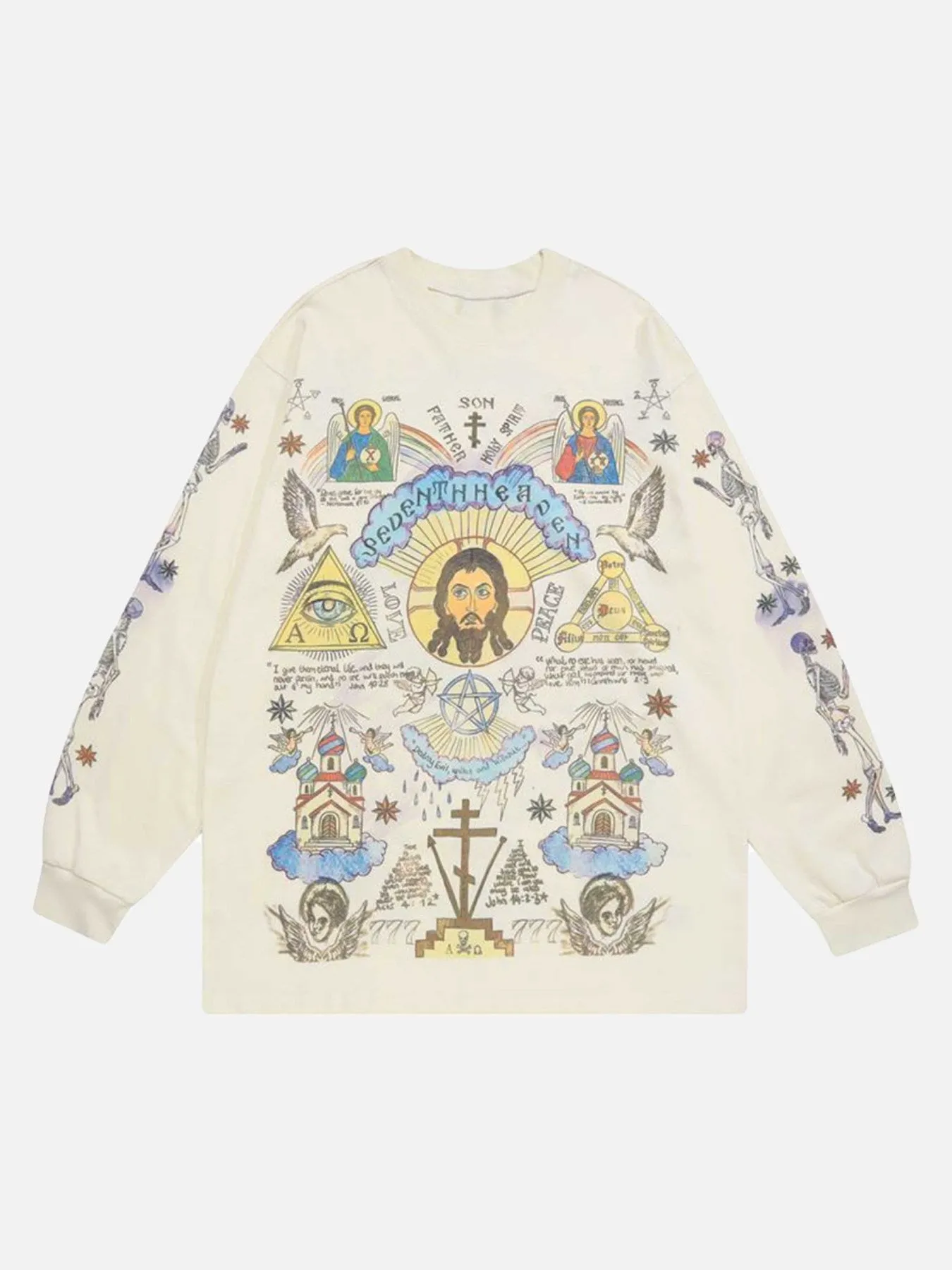 1984 American High Street Graffiti Long Sleeve T-Shirt