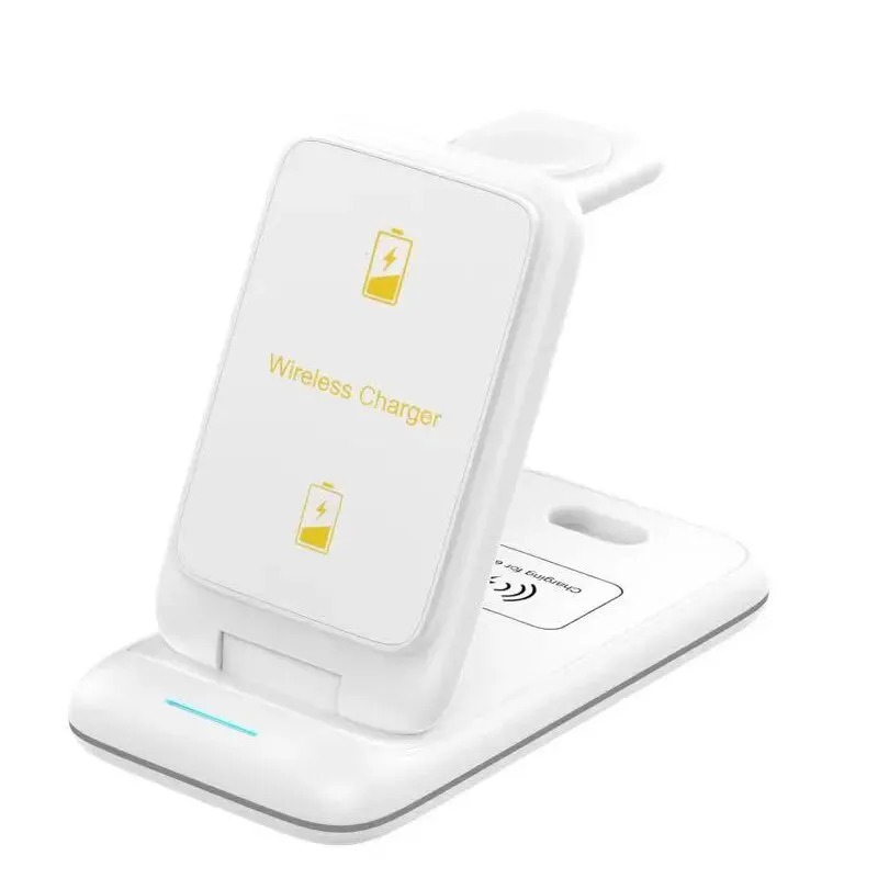 3 in 1 Wireless Charger Stand Foldable for iPhone 14 13 12 11 XS XR X 8 Apple Watch 8 7 6 Airpods Pro 15W Fast Charging Station