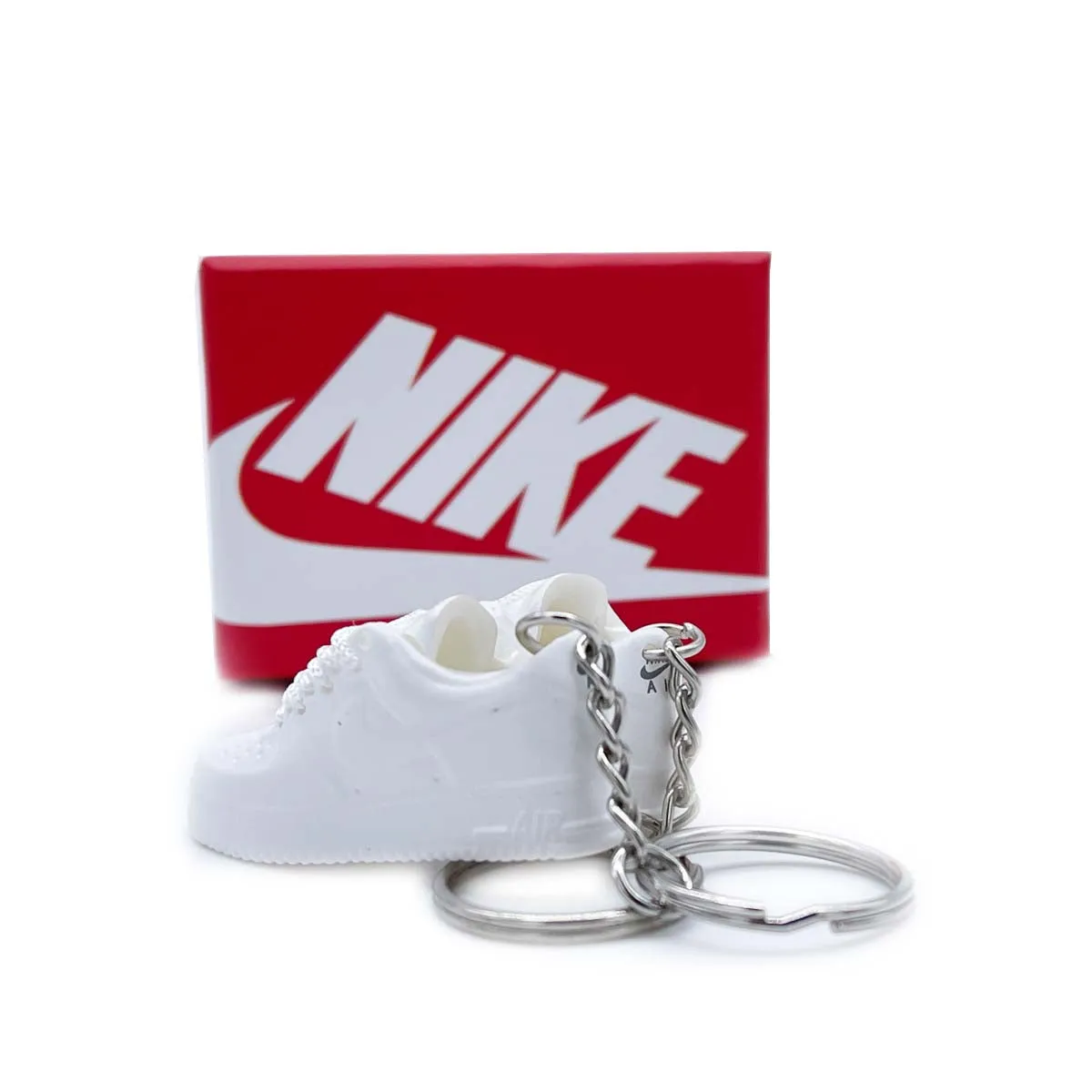 3D Sneaker Keychain- Air Force 1 Low White Pair