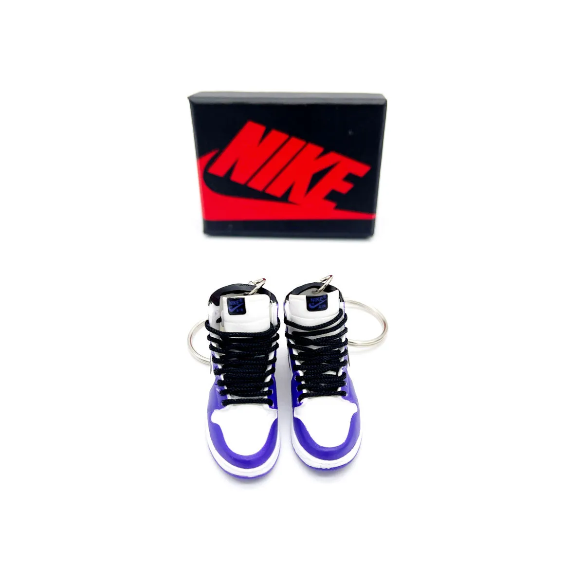 3D Sneaker Keychain - Air Jordan 1 High Court Purple 2.0 Pair