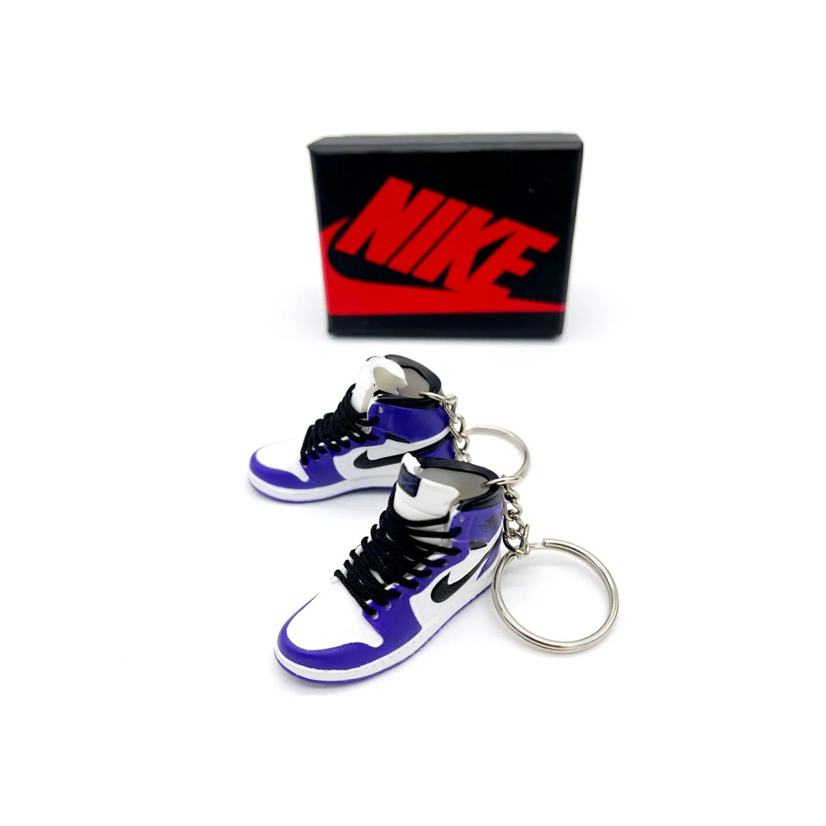 3D Sneaker Keychain - Air Jordan 1 High Court Purple 2.0 Pair