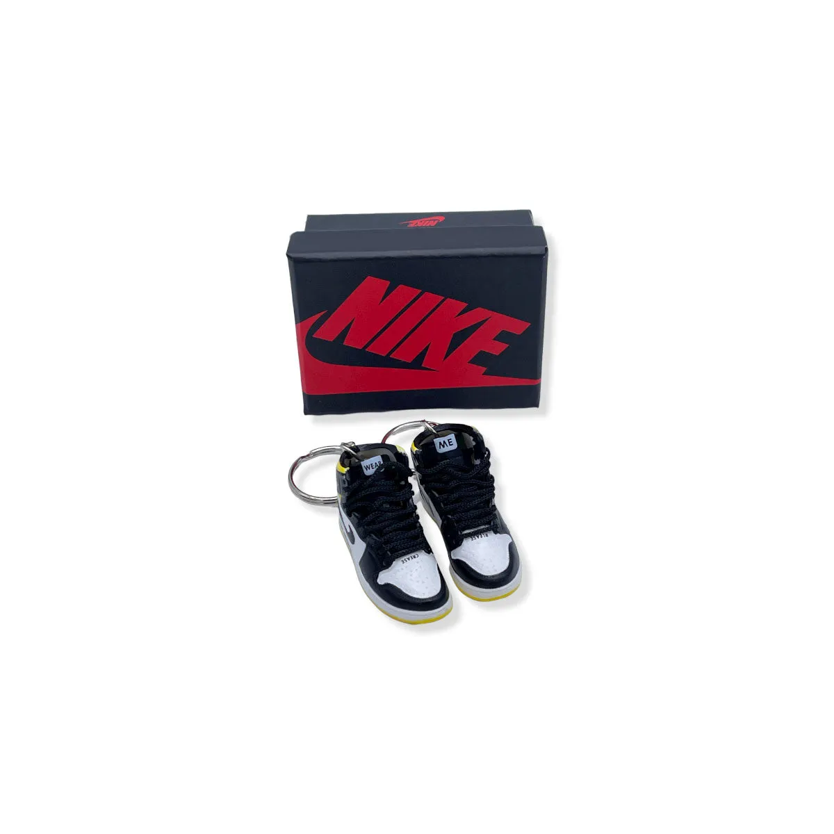 3D Sneaker Keychain- Air Jordan 1 High 'Not For Resale' Varsity Maize Pair