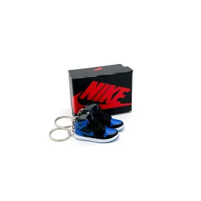 3D Sneaker Keychain- Air Jordan 1 High Royal Blue Pair