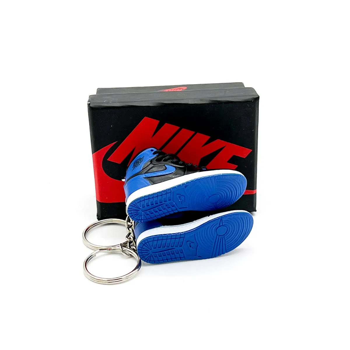 3D Sneaker Keychain- Air Jordan 1 High Royal Blue Pair