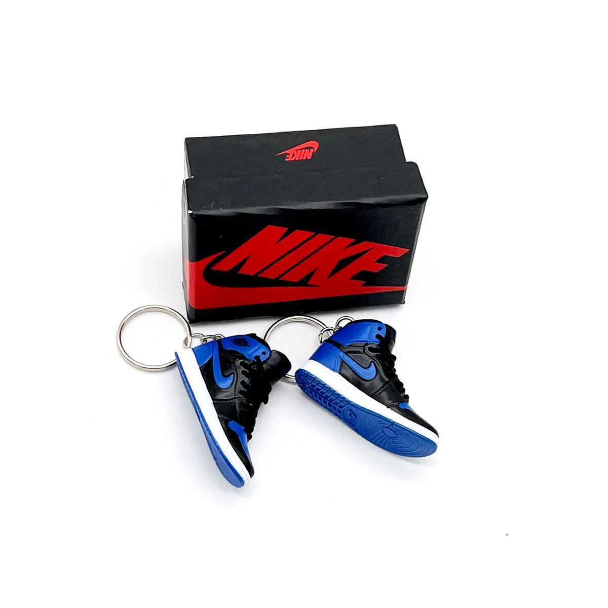 3D Sneaker Keychain- Air Jordan 1 High Royal Blue Pair