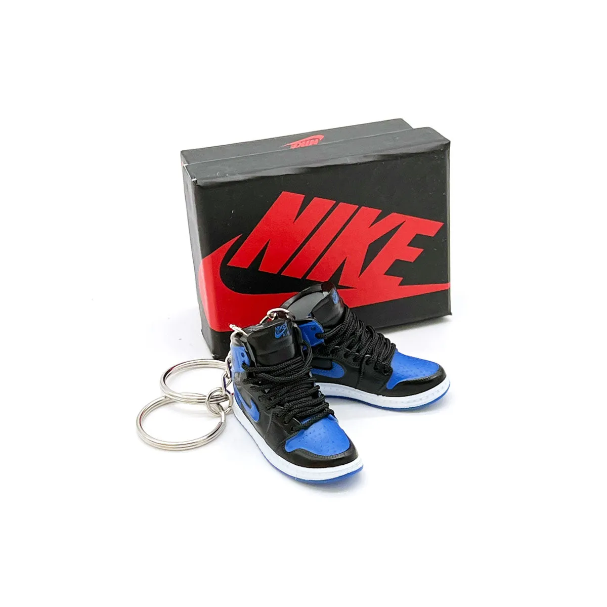 3D Sneaker Keychain- Air Jordan 1 High Royal Blue Pair