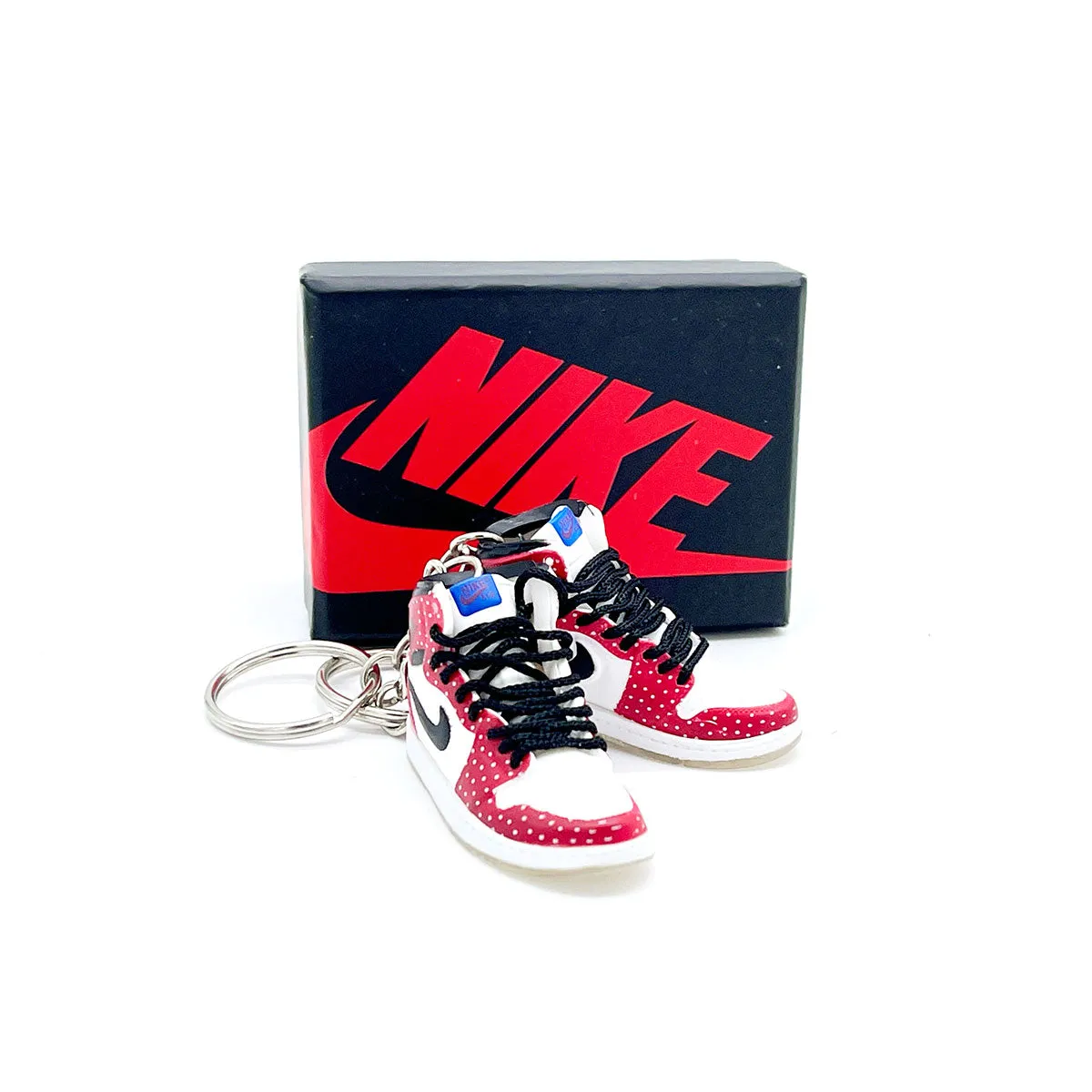 3D Sneaker Keychain- Air Jordan 1 High Spider-Man Origin Story Pair