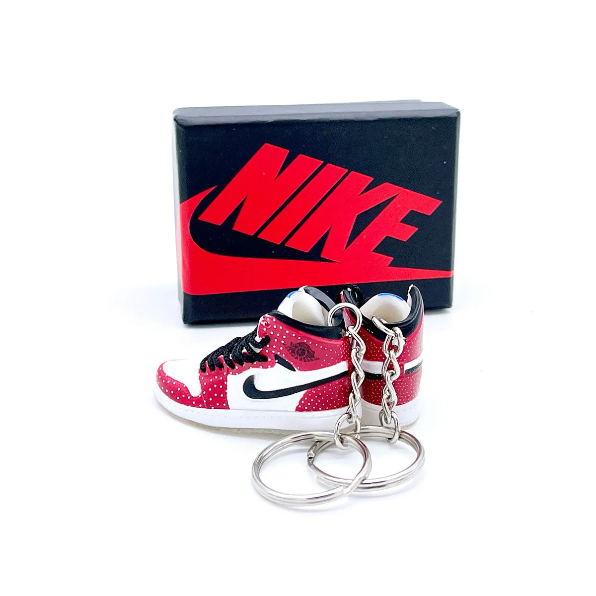 3D Sneaker Keychain- Air Jordan 1 High Spider-Man Origin Story Pair