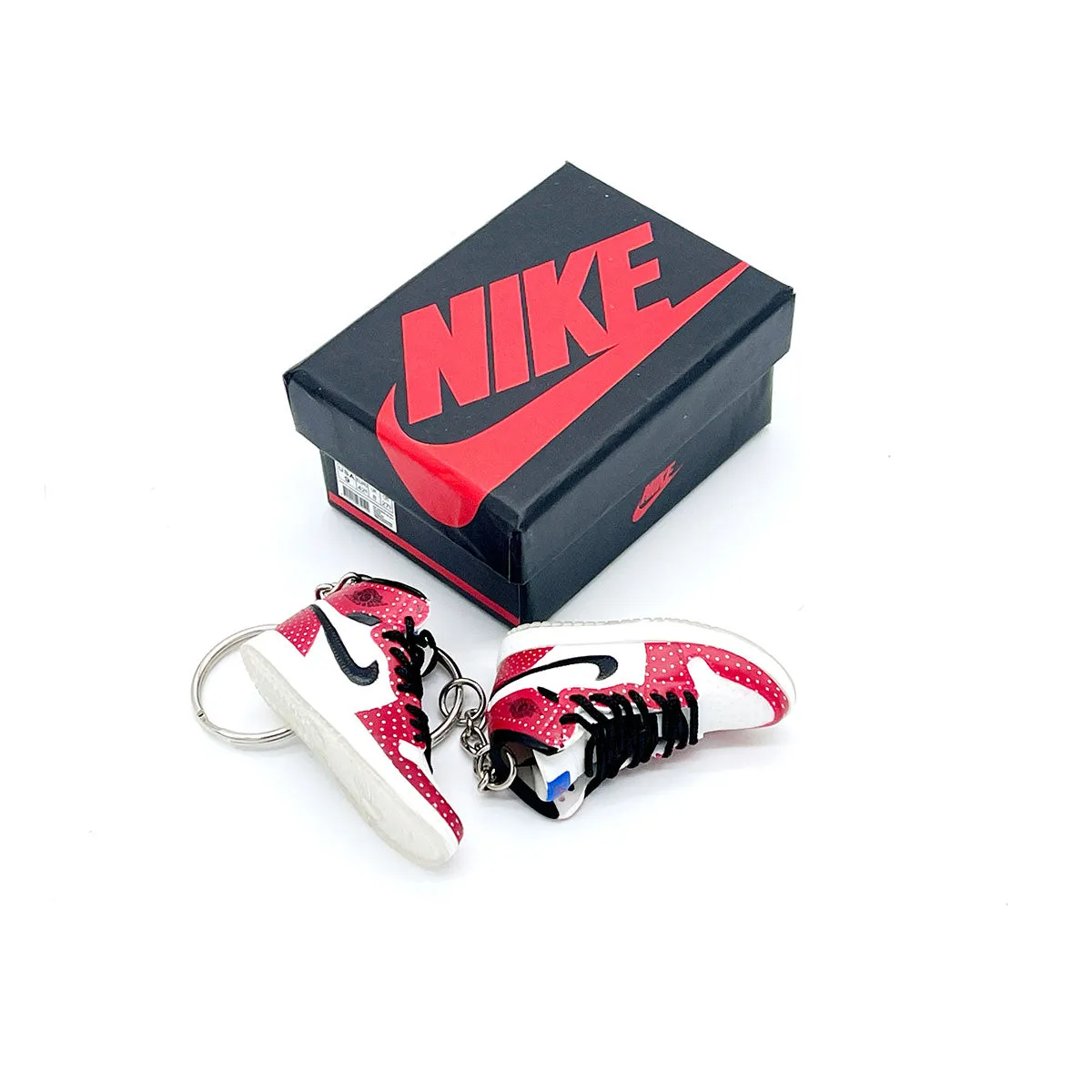 3D Sneaker Keychain- Air Jordan 1 High Spider-Man Origin Story Pair