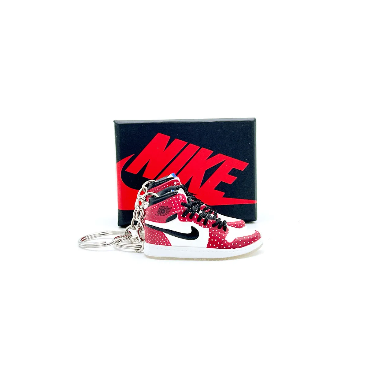 3D Sneaker Keychain- Air Jordan 1 High Spider-Man Origin Story Pair