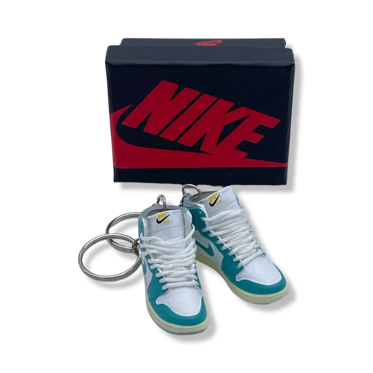 3D Sneaker Keychain- Air Jordan 1 High Turbo Green Pair