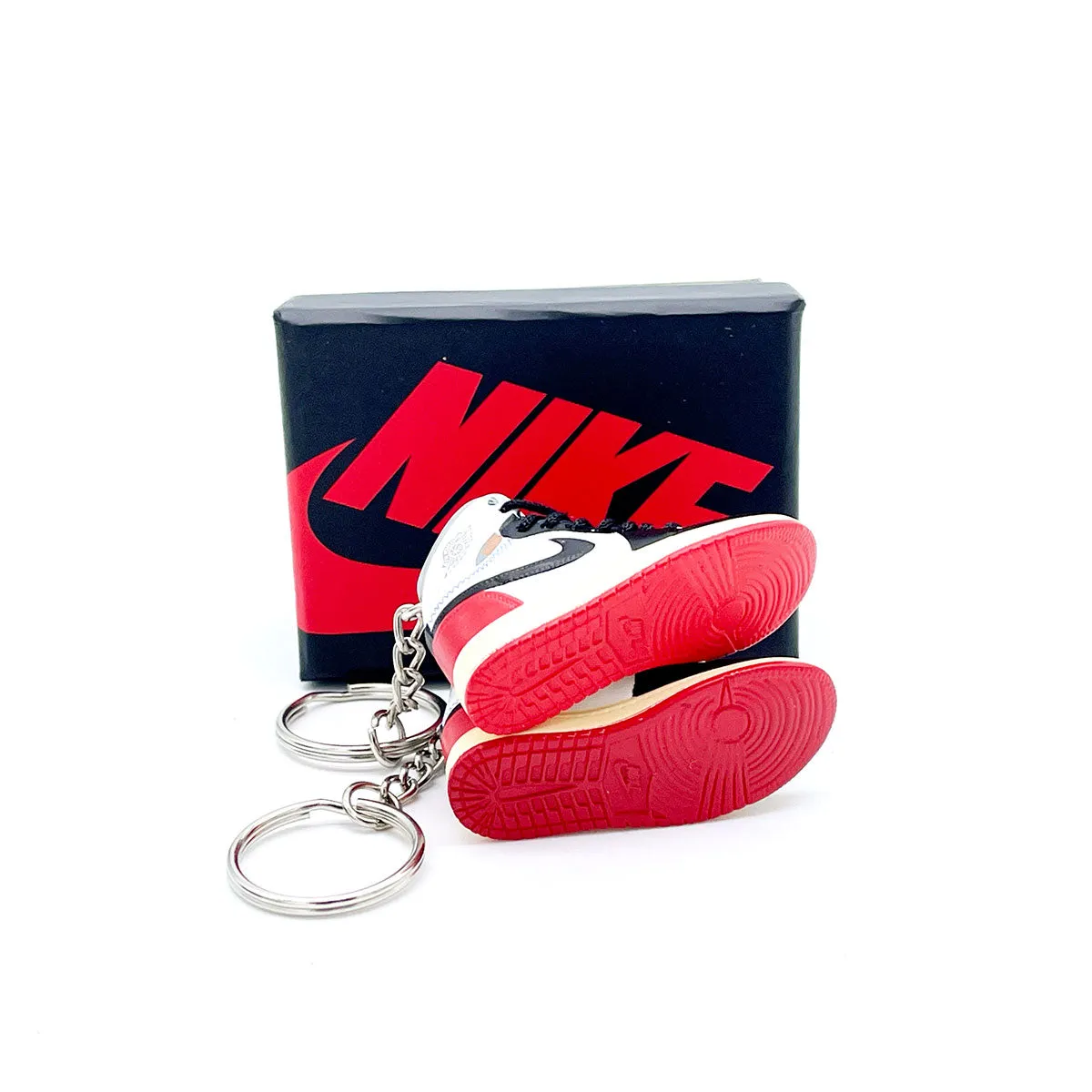 3D Sneaker Keychain- Air Jordan 1 High Union Black Toe Pair