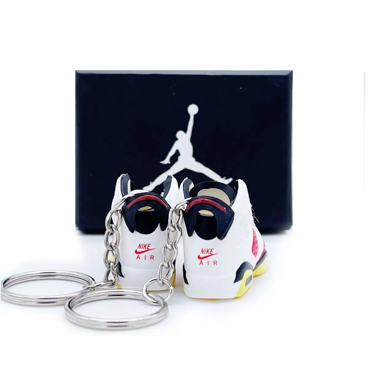 3D Sneaker Keychain- Air Jordan 6 Carmine Pair