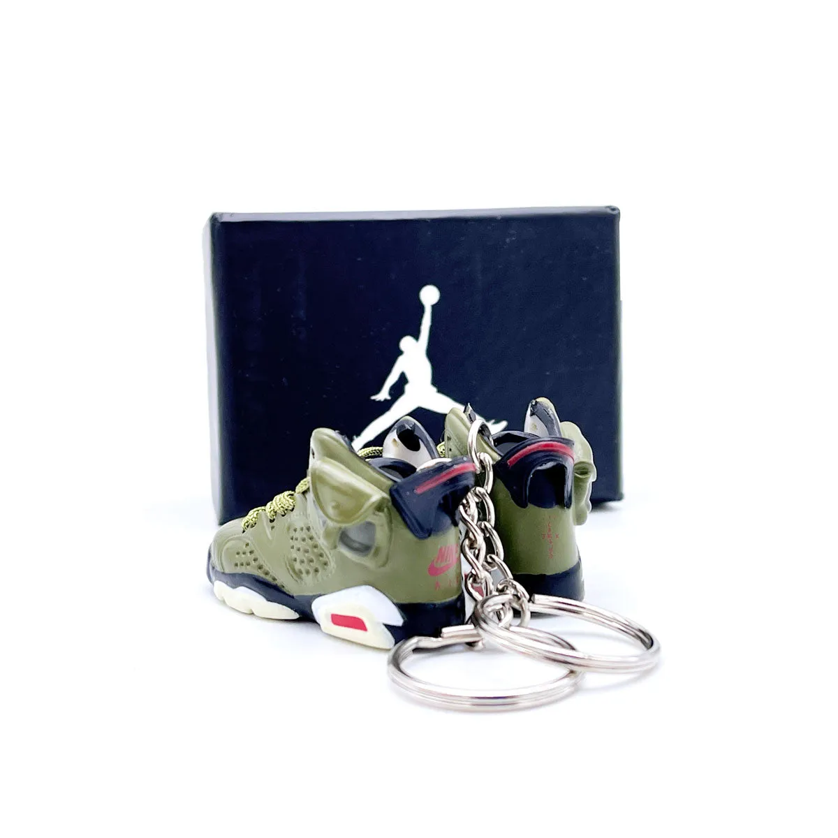 3D Sneaker Keychain- Air Jordan 6 Travis Scott Pair