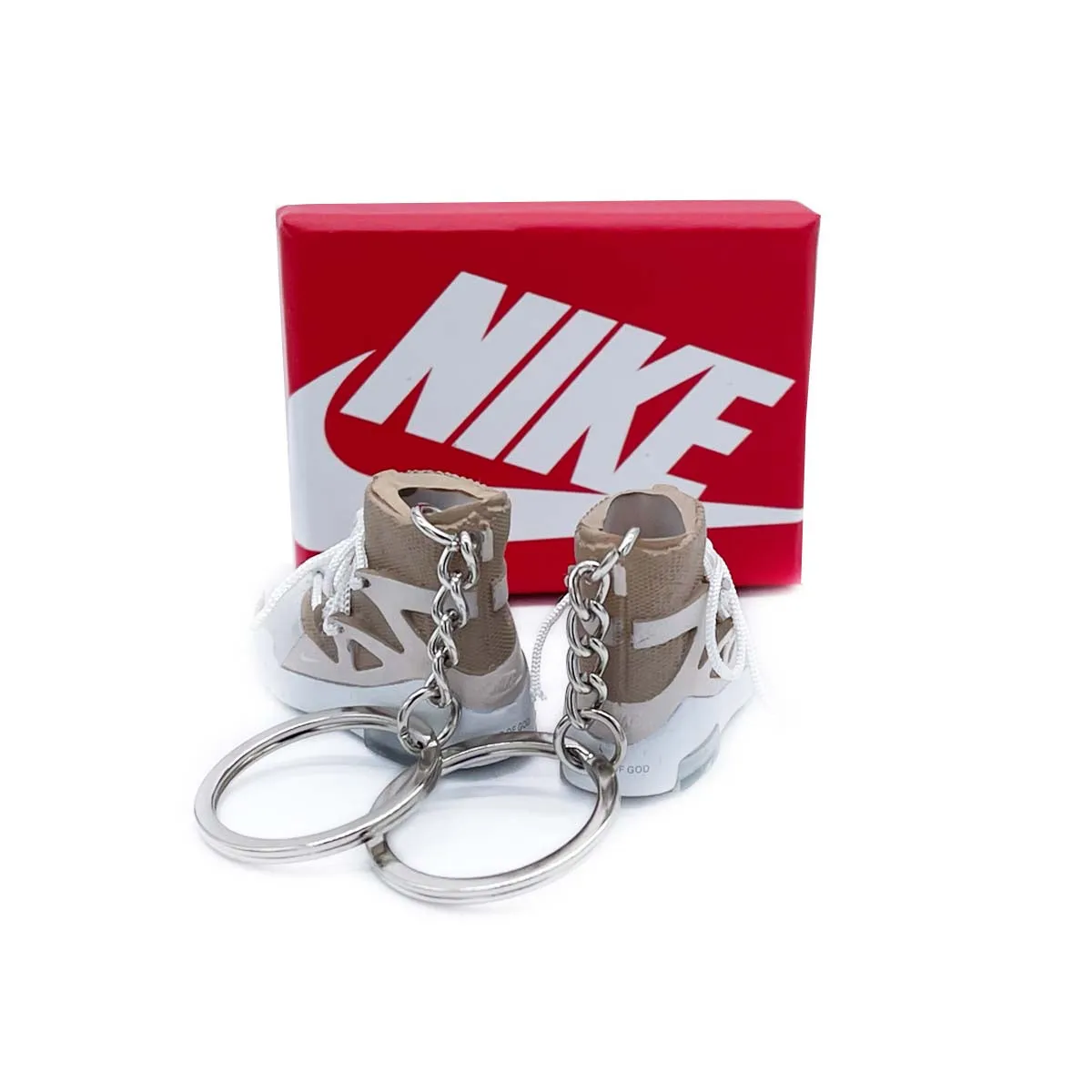 3D Sneaker Keychain- Nike Air Fear Of God 1 Oatmeal Pair