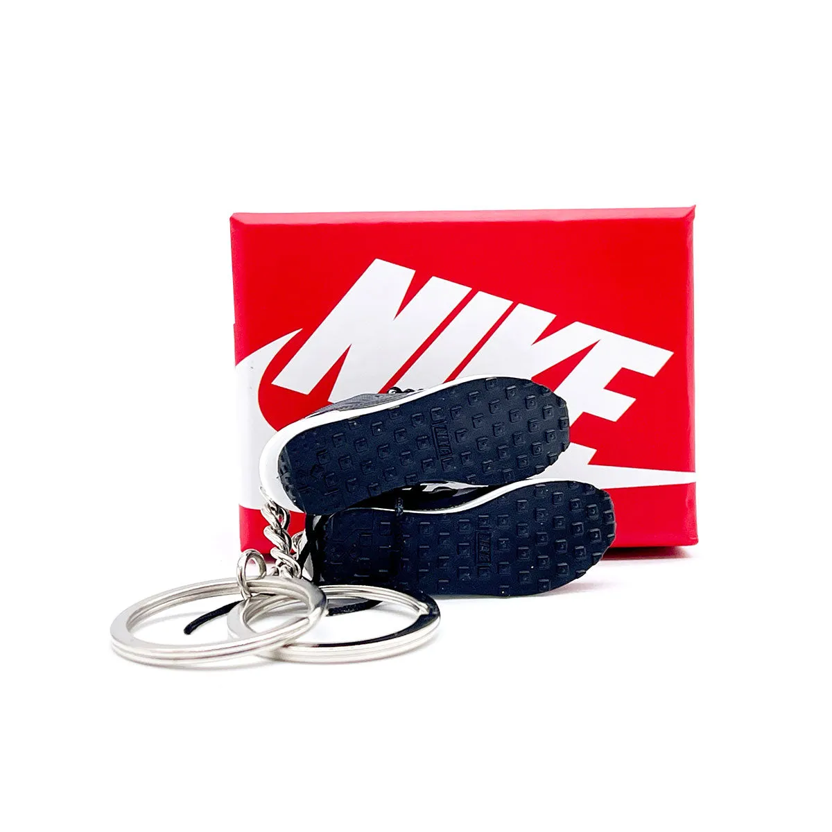 3D Sneaker Keychain- Nike LDWaffle Sacai Black Pair