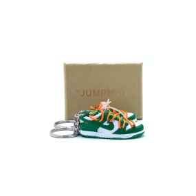 3D Sneaker Keychain- Nike SB Dunk Low Off-White Pine Green Pair