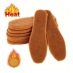 4pairs Self-heating Insoles, Foot Massage Warm Thick Insoles, Winter Warm Men's And Women's Sports Insole Accessories