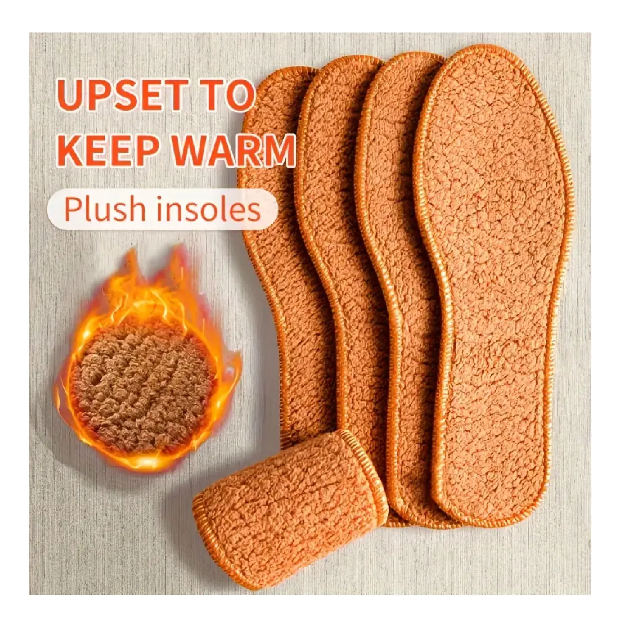 4pairs Self-heating Insoles, Foot Massage Warm Thick Insoles, Winter Warm Men's And Women's Sports Insole Accessories