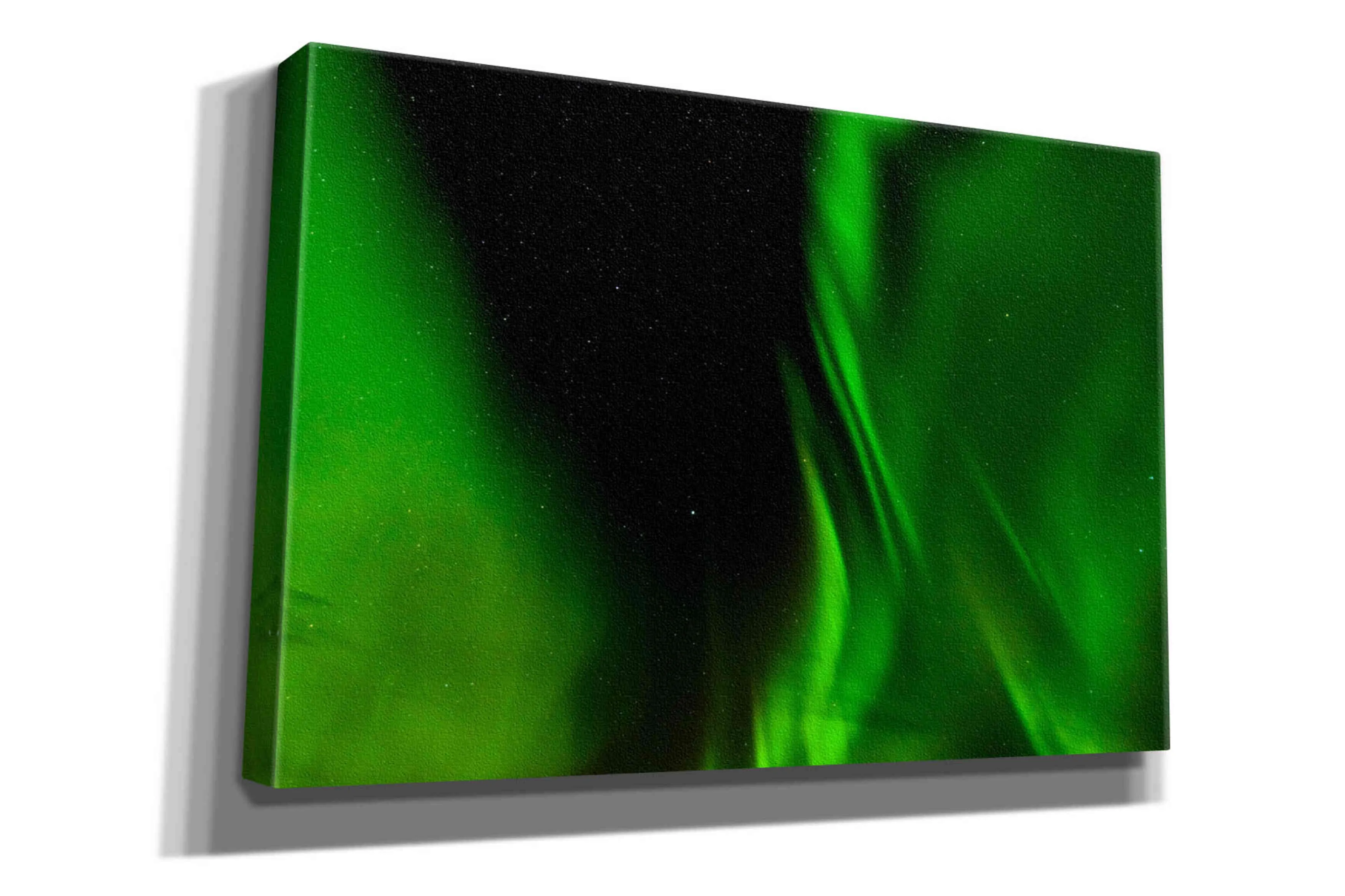 'A Beautiful Green Aurora Borealis' by Epic Portfolio, Giclee Canvas Wall Art