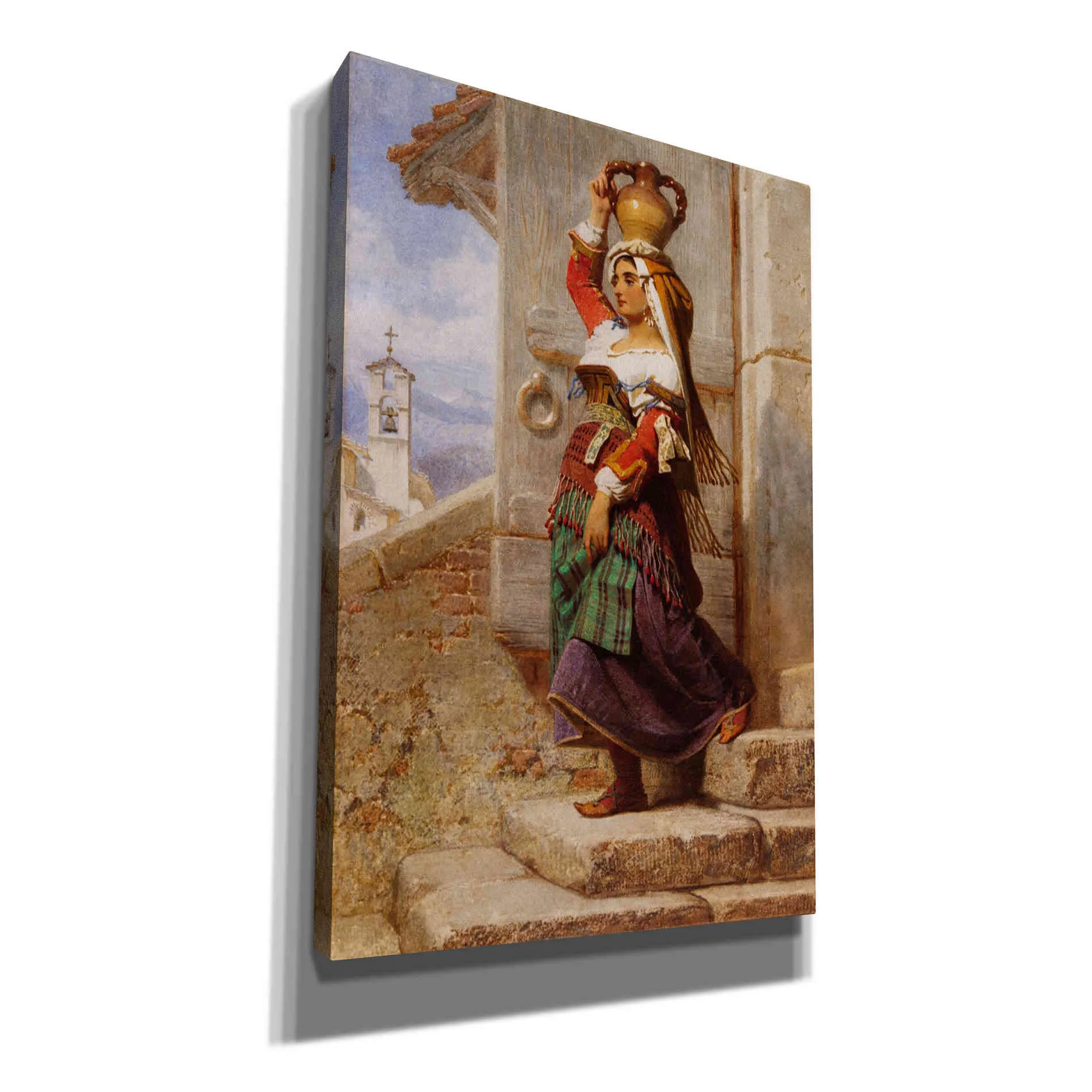 'A Roman Water Carrier' by Carl Haag, Canvas Wall Art