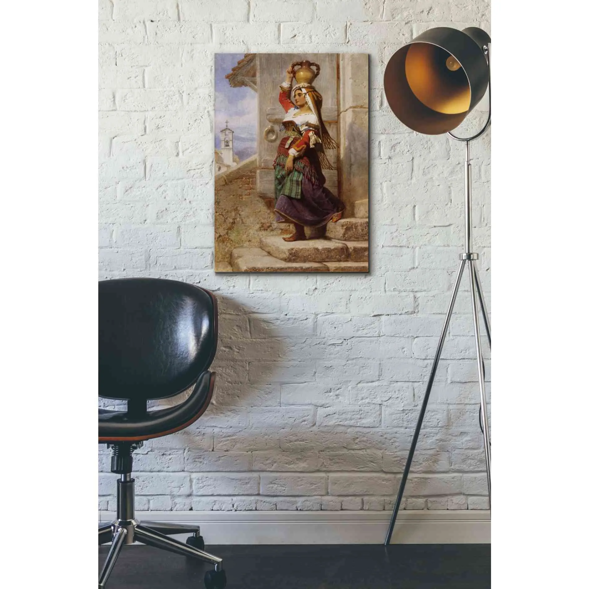 'A Roman Water Carrier' by Carl Haag, Canvas Wall Art