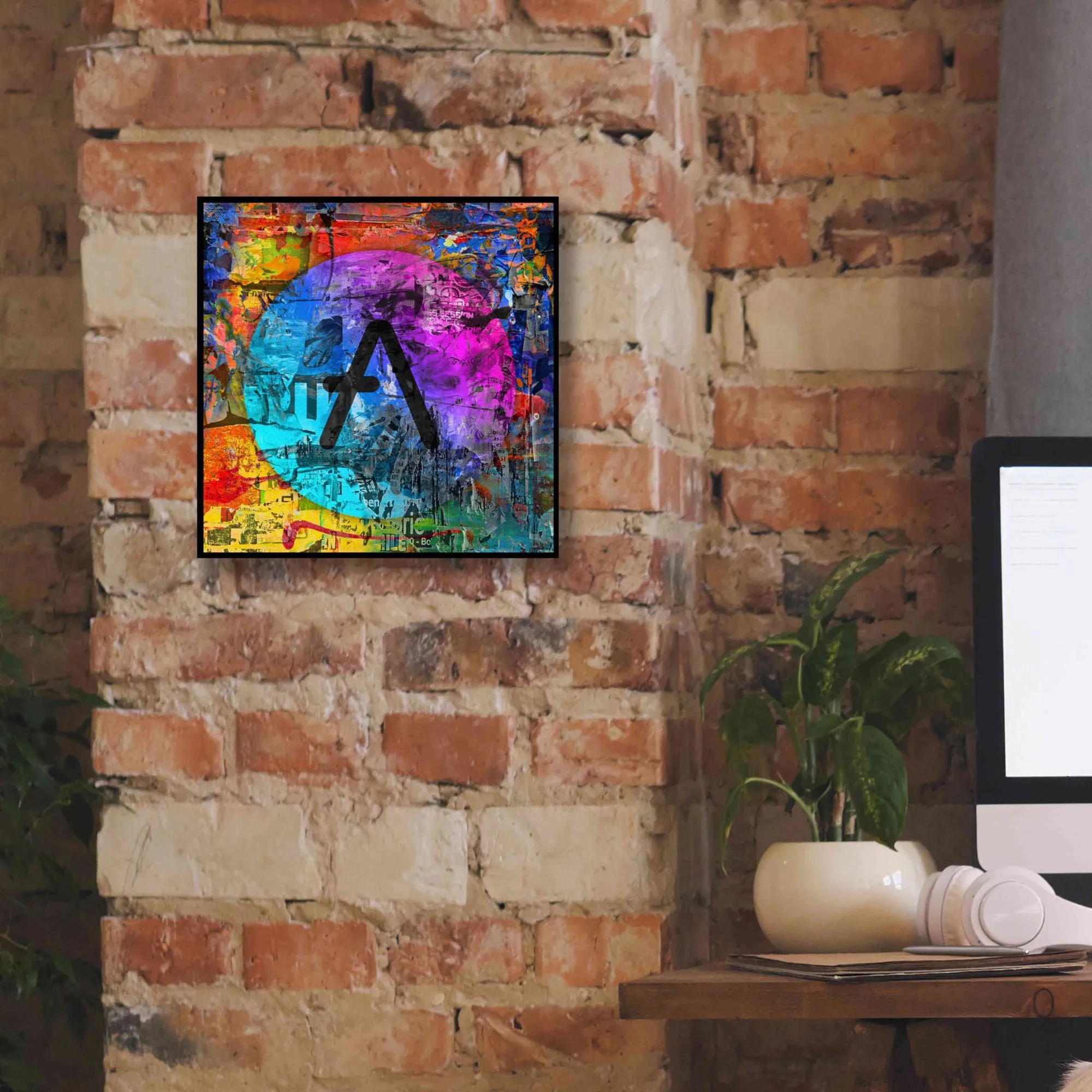 'Aave Crypto In Color' by Portfolio Giclee Canvas Wall Art