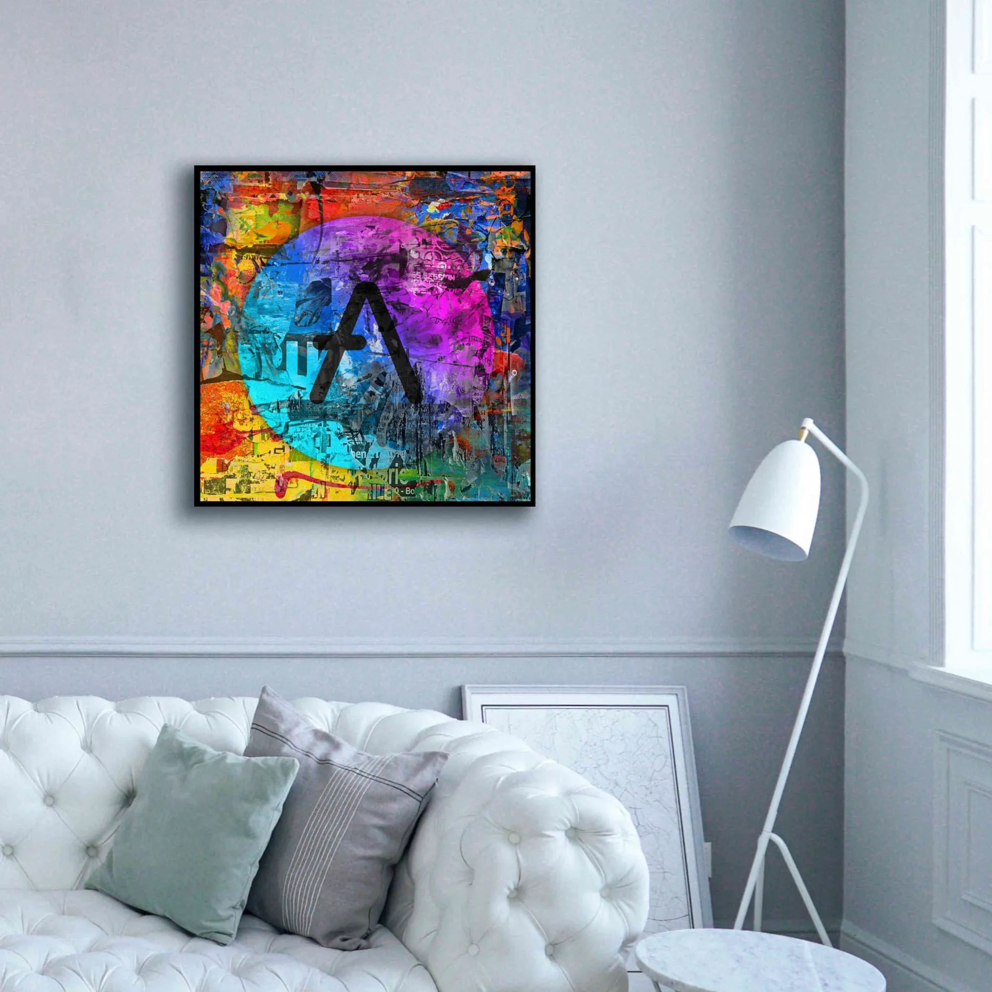 'Aave Crypto In Color' by Portfolio Giclee Canvas Wall Art