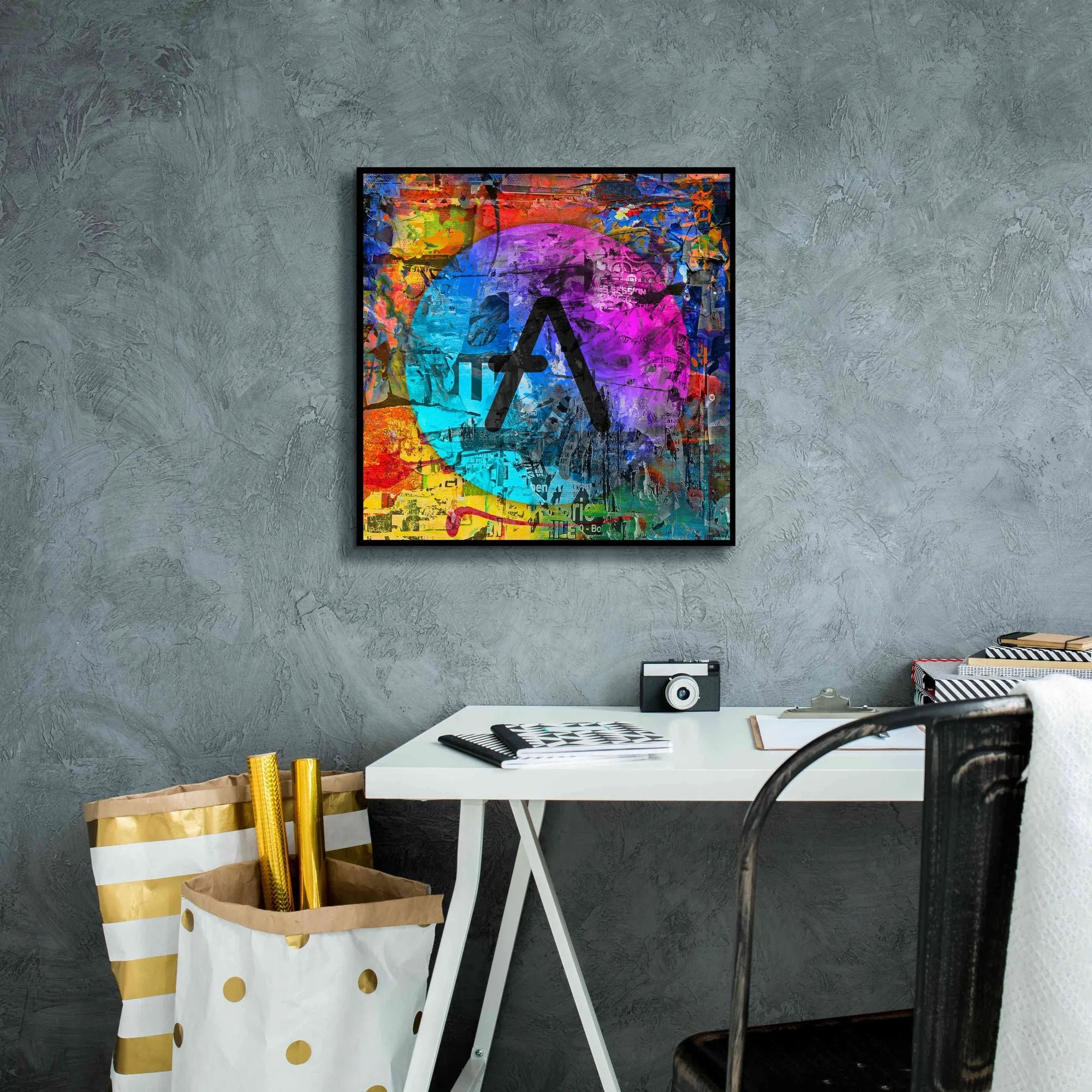 'Aave Crypto In Color' by Portfolio Giclee Canvas Wall Art