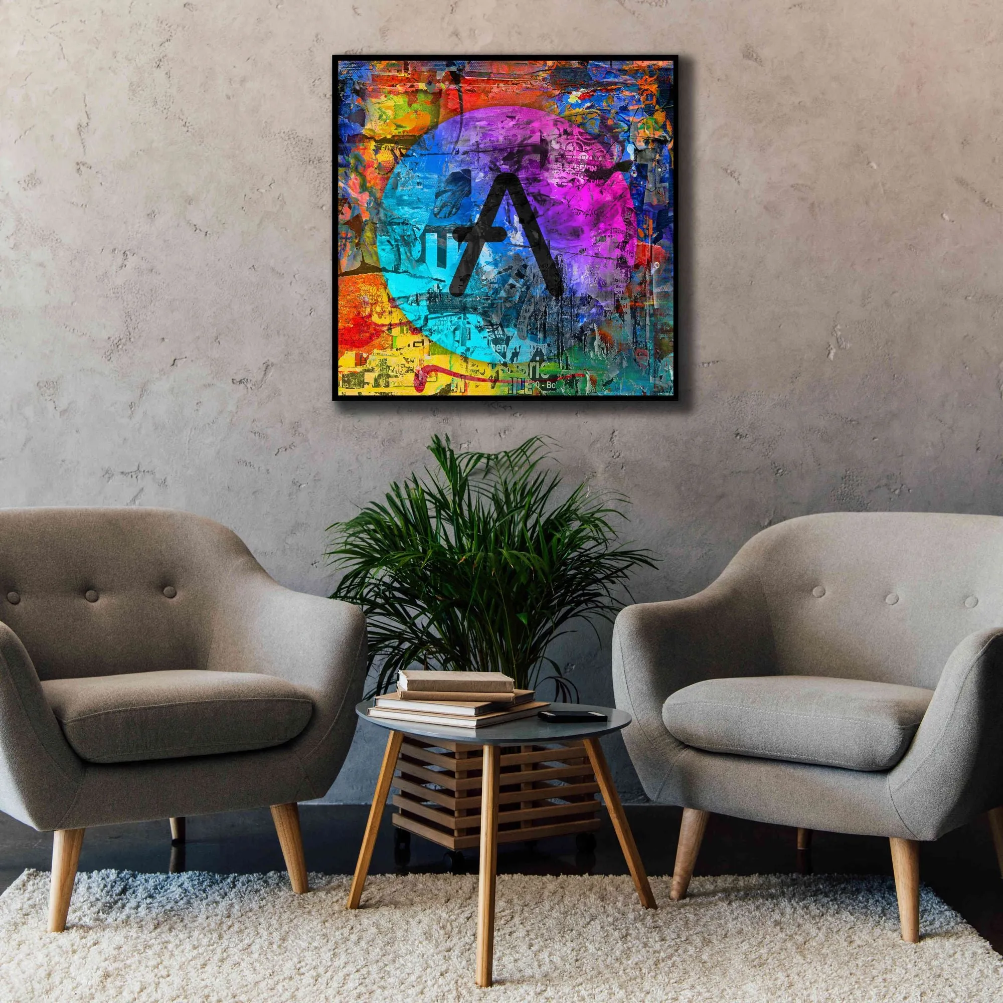 'Aave Crypto In Color' by Portfolio Giclee Canvas Wall Art