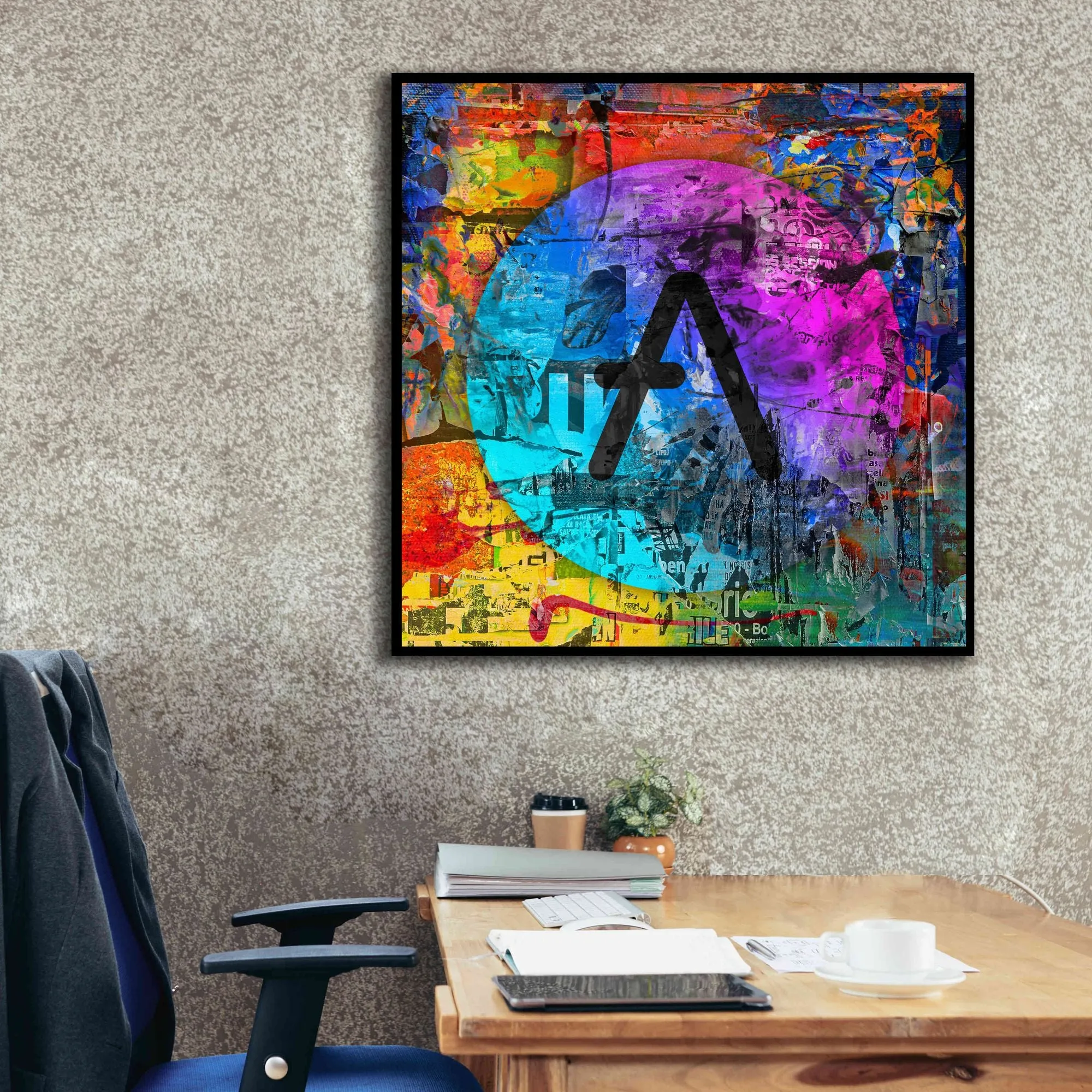 'Aave Crypto In Color' by Portfolio Giclee Canvas Wall Art