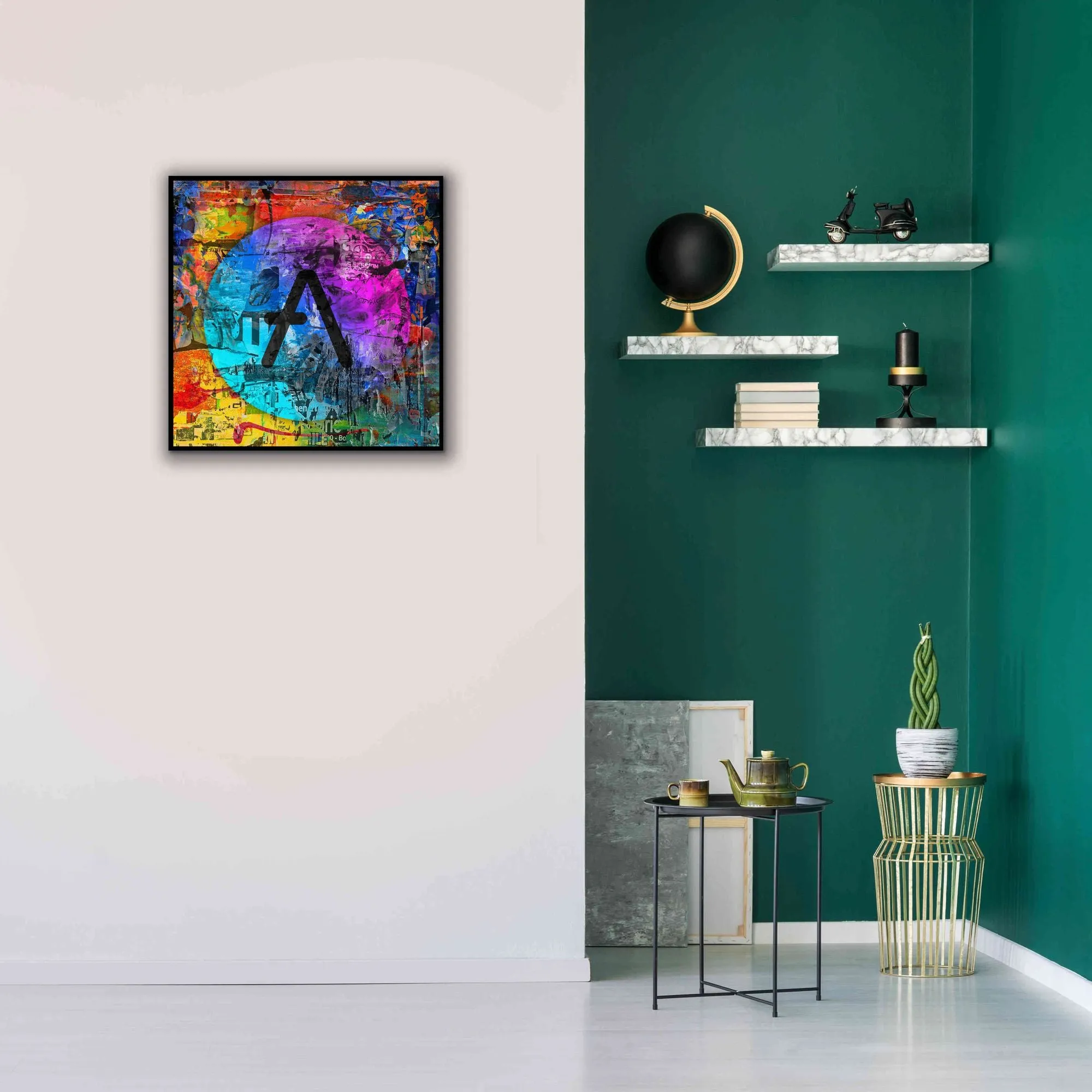 'Aave Crypto In Color' by Portfolio Giclee Canvas Wall Art