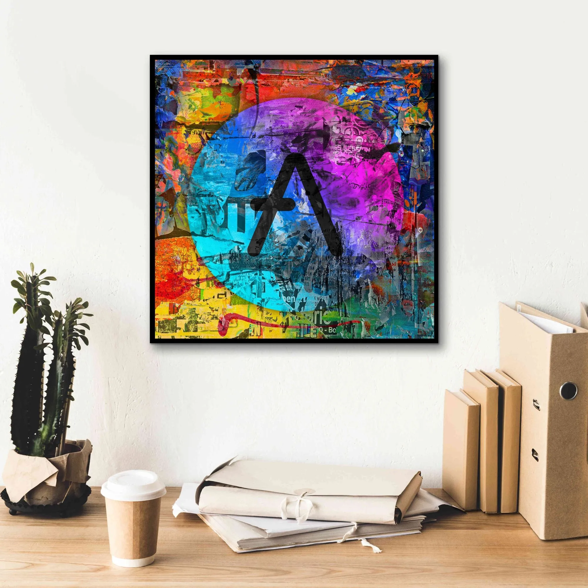 'Aave Crypto In Color' by Portfolio Giclee Canvas Wall Art