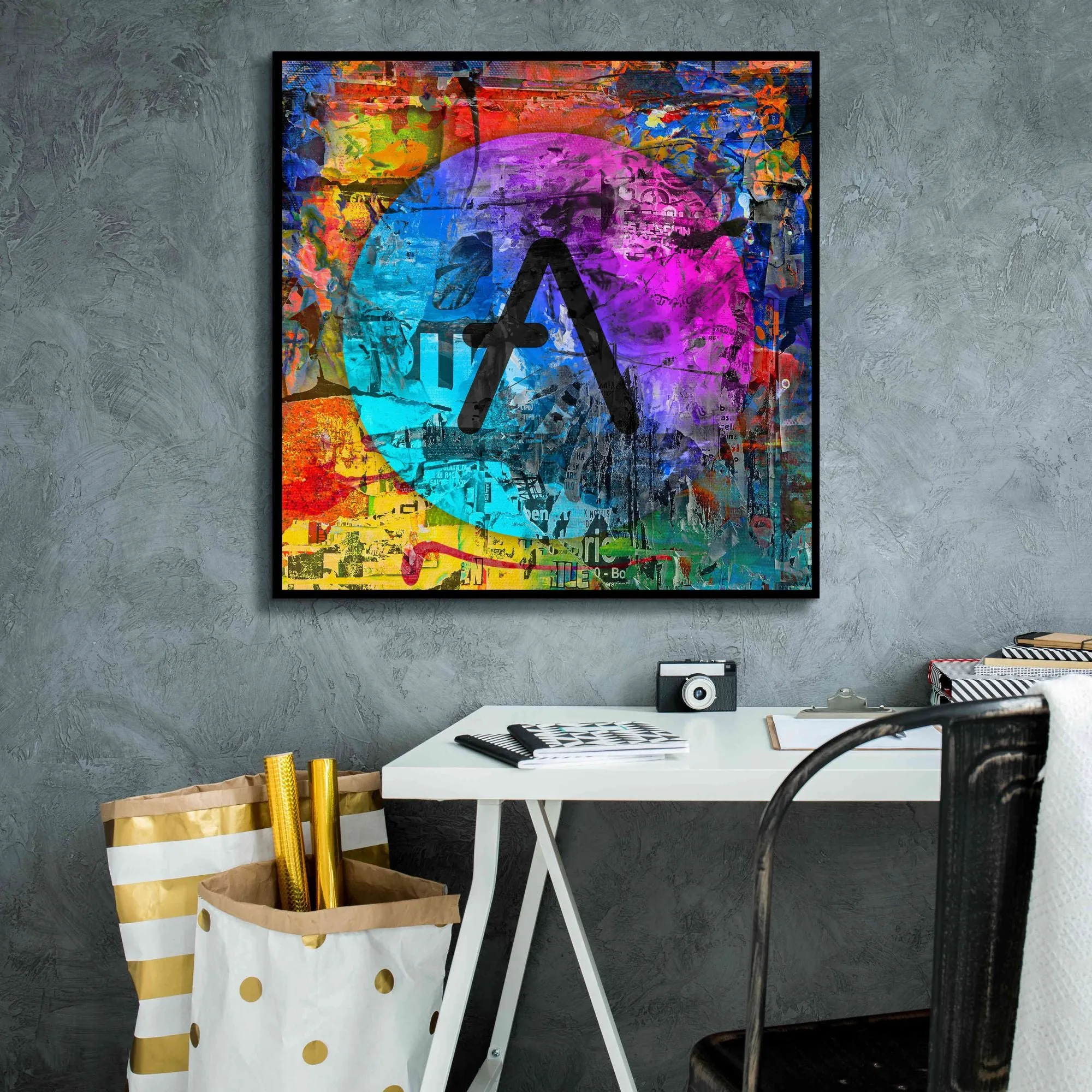 'Aave Crypto In Color' by Portfolio Giclee Canvas Wall Art