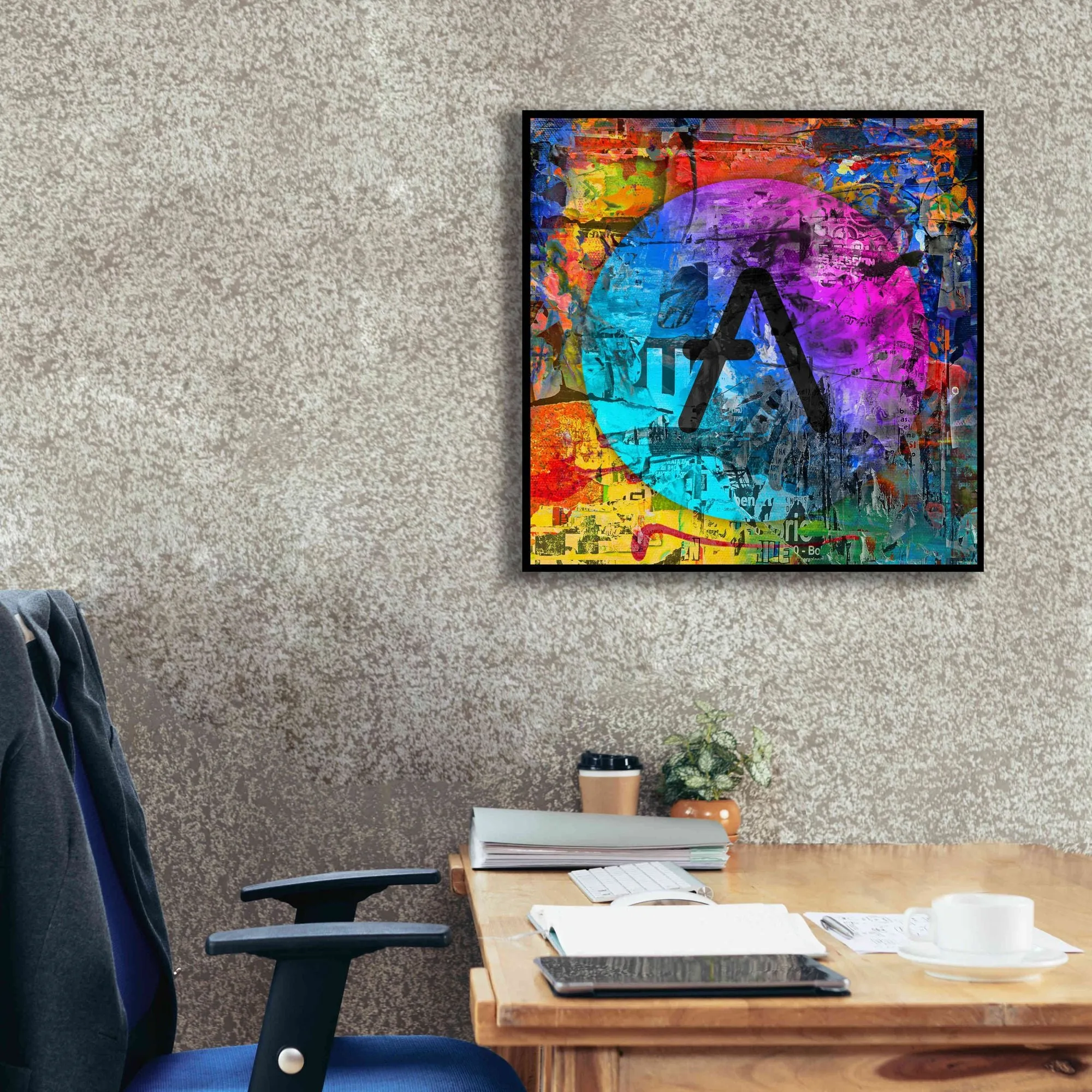 'Aave Crypto In Color' by Portfolio Giclee Canvas Wall Art