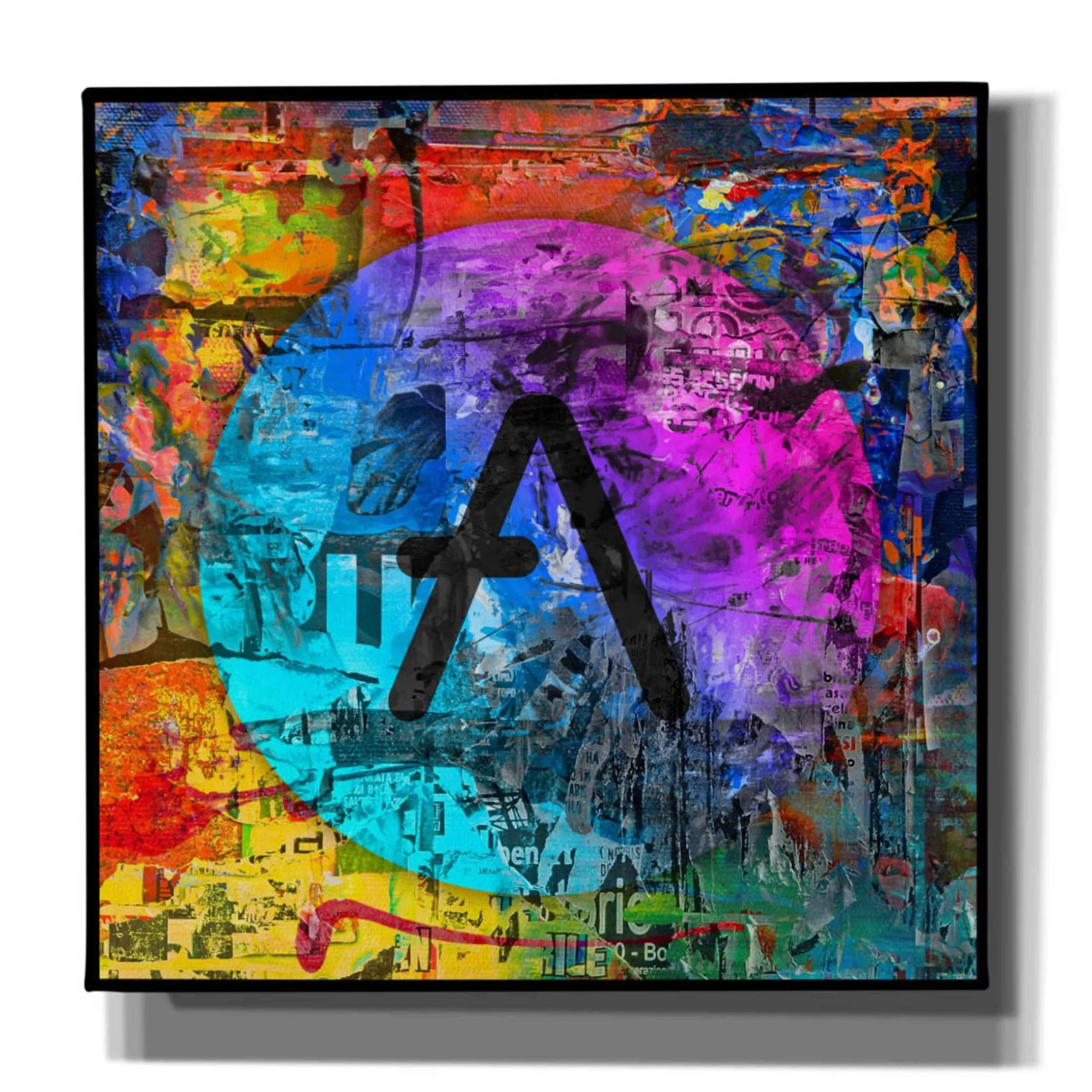 'Aave Crypto In Color' by Portfolio Giclee Canvas Wall Art