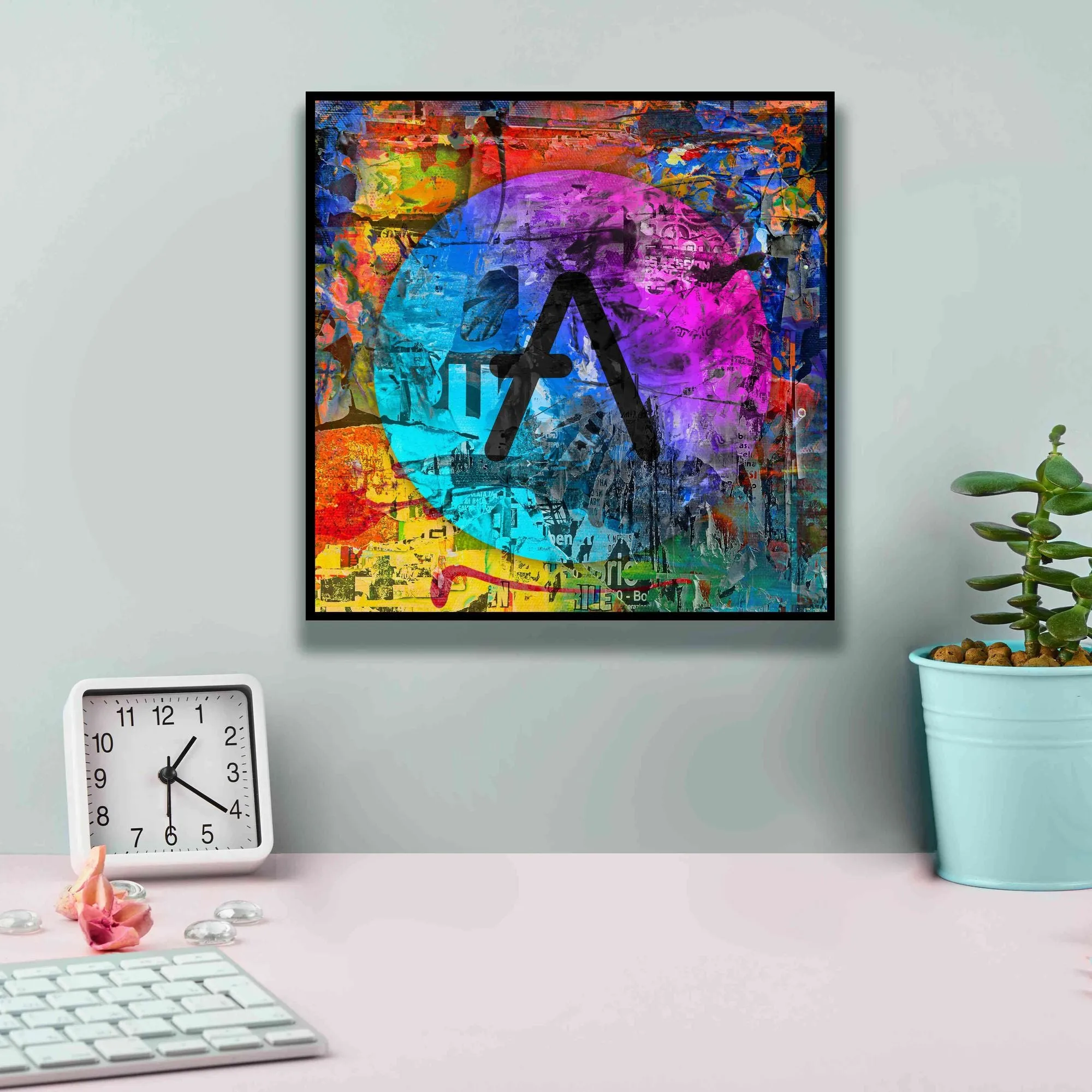 'Aave Crypto In Color' by Portfolio Giclee Canvas Wall Art