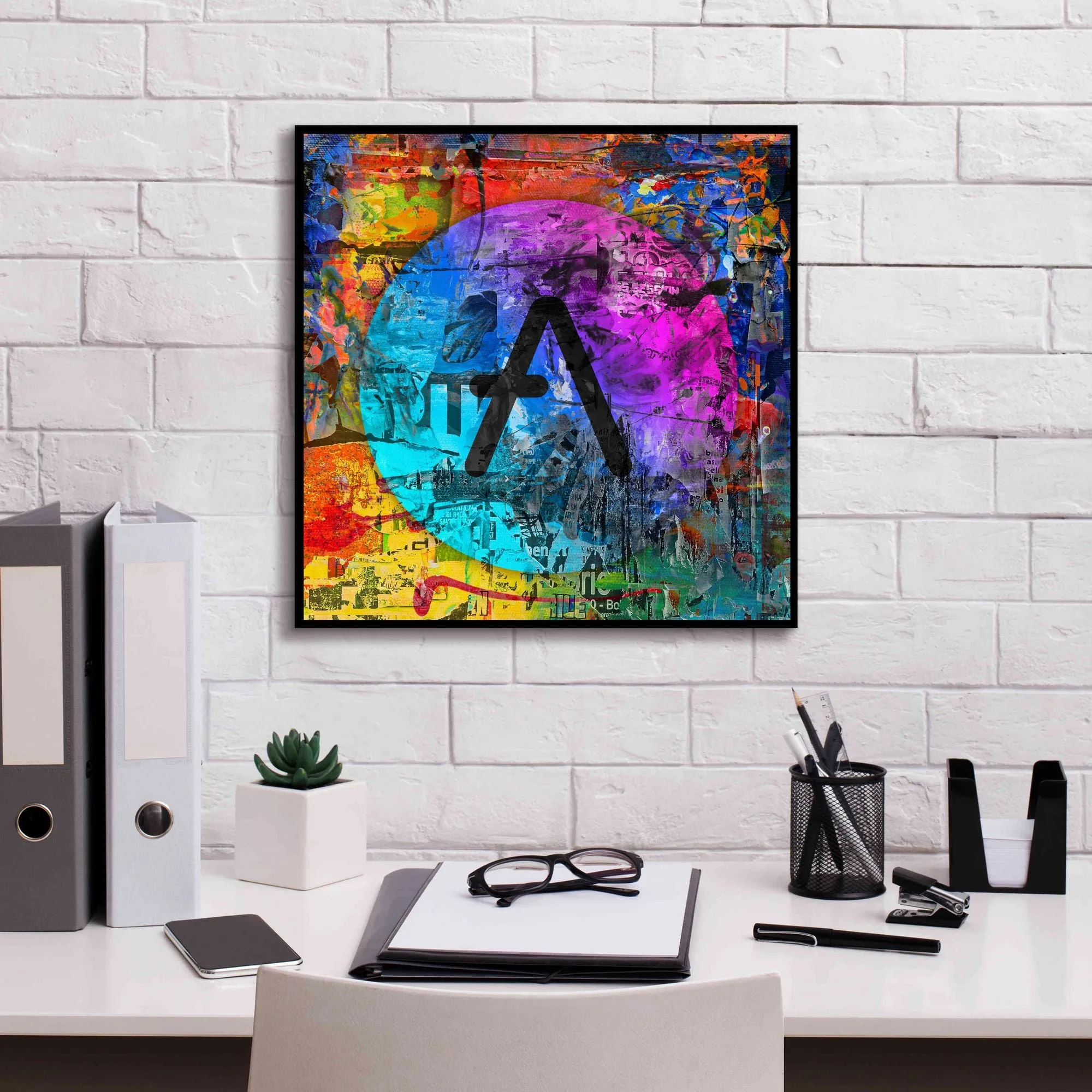 'Aave Crypto In Color' by Portfolio Giclee Canvas Wall Art