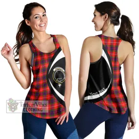 Abernethy Tartan Women's Racerback Tanks with Family Crest Circle Style