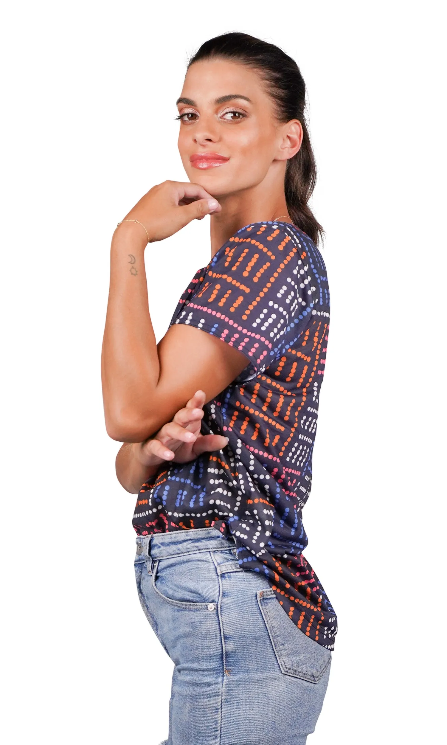 Aboriginal Art Fashion Top Bush Food