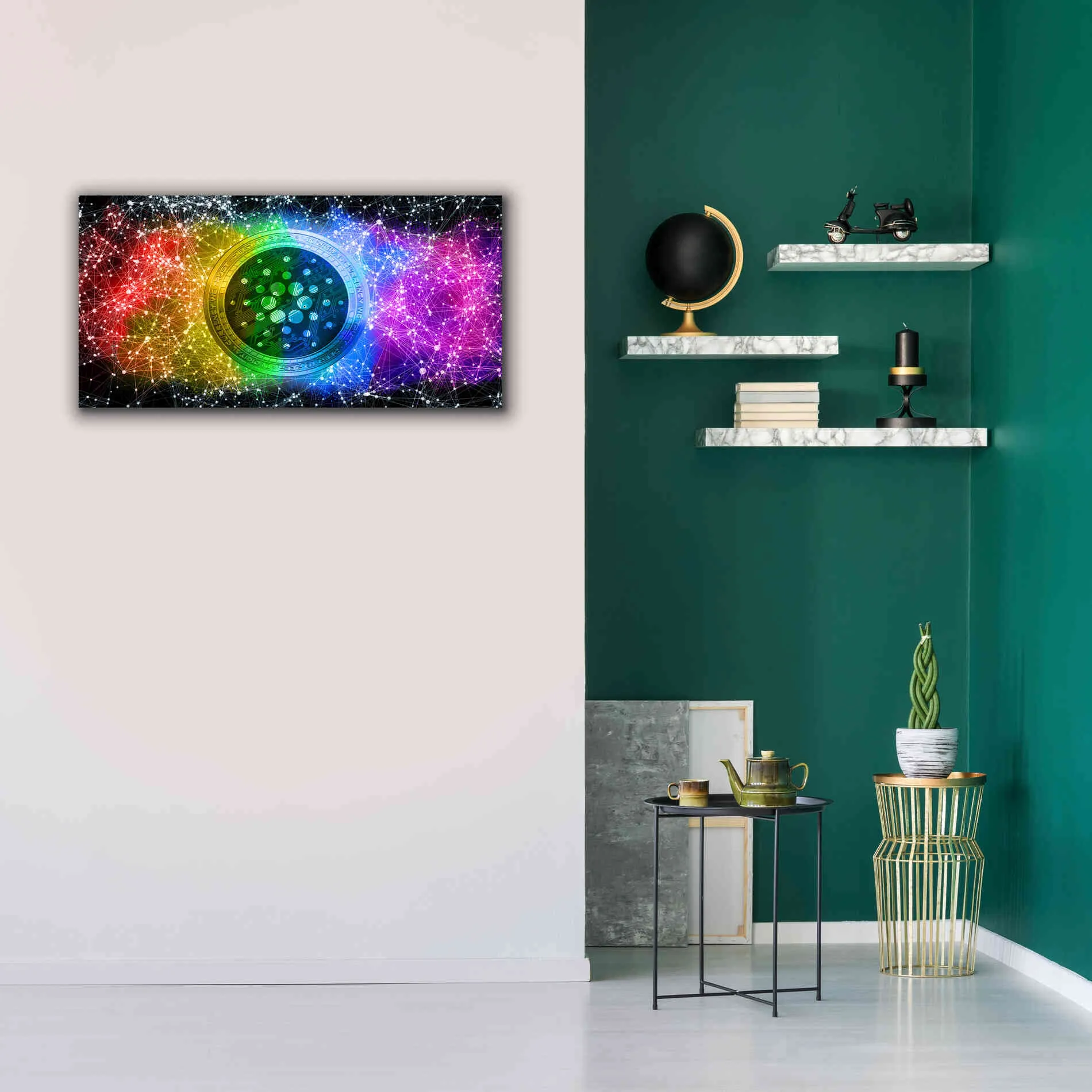 'Ada Cardano Crypto Constalation' by Epic Portfolio, Giclee Canvas Wall Art