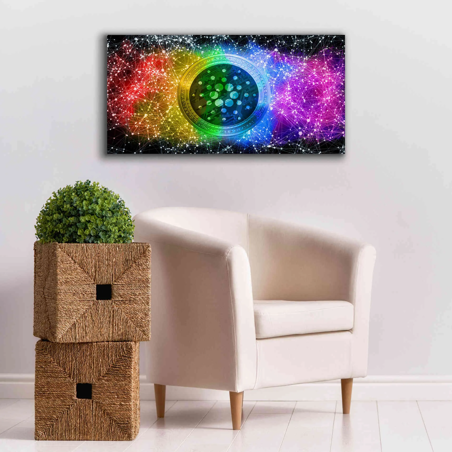 'Ada Cardano Crypto Constalation' by Epic Portfolio, Giclee Canvas Wall Art