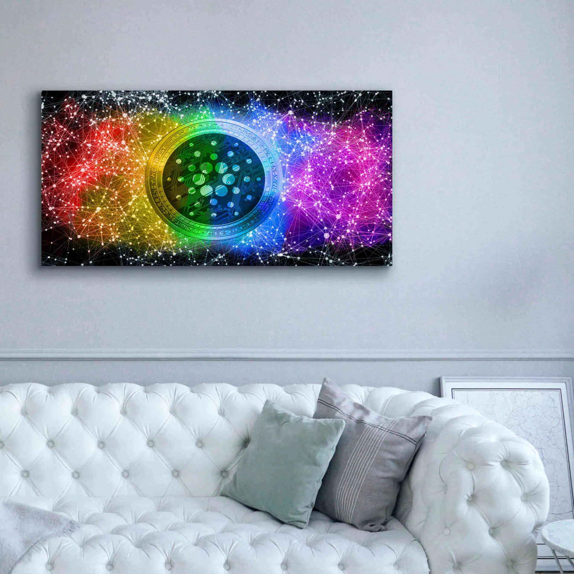 'Ada Cardano Crypto Constalation' by Epic Portfolio, Giclee Canvas Wall Art