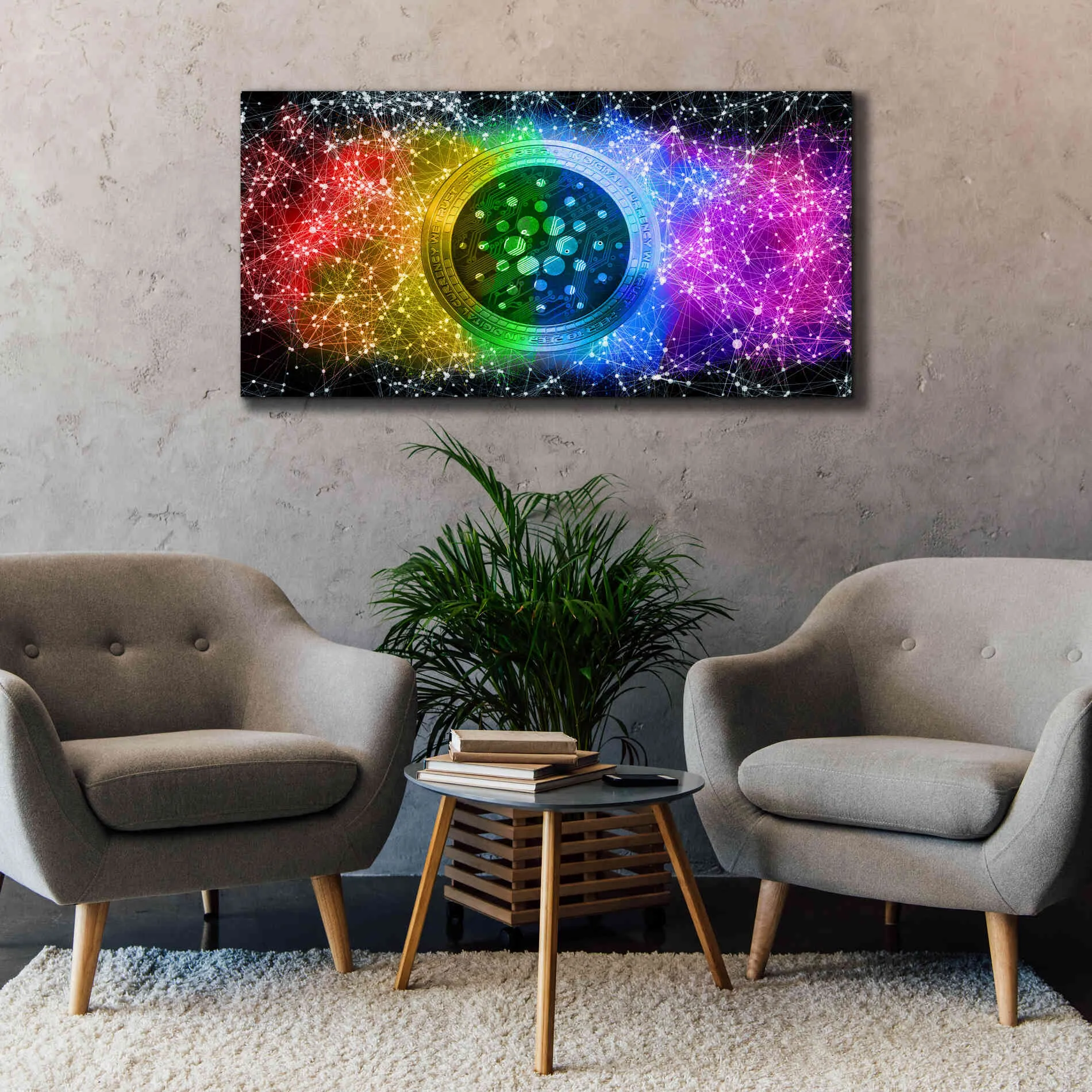 'Ada Cardano Crypto Constalation' by Epic Portfolio, Giclee Canvas Wall Art