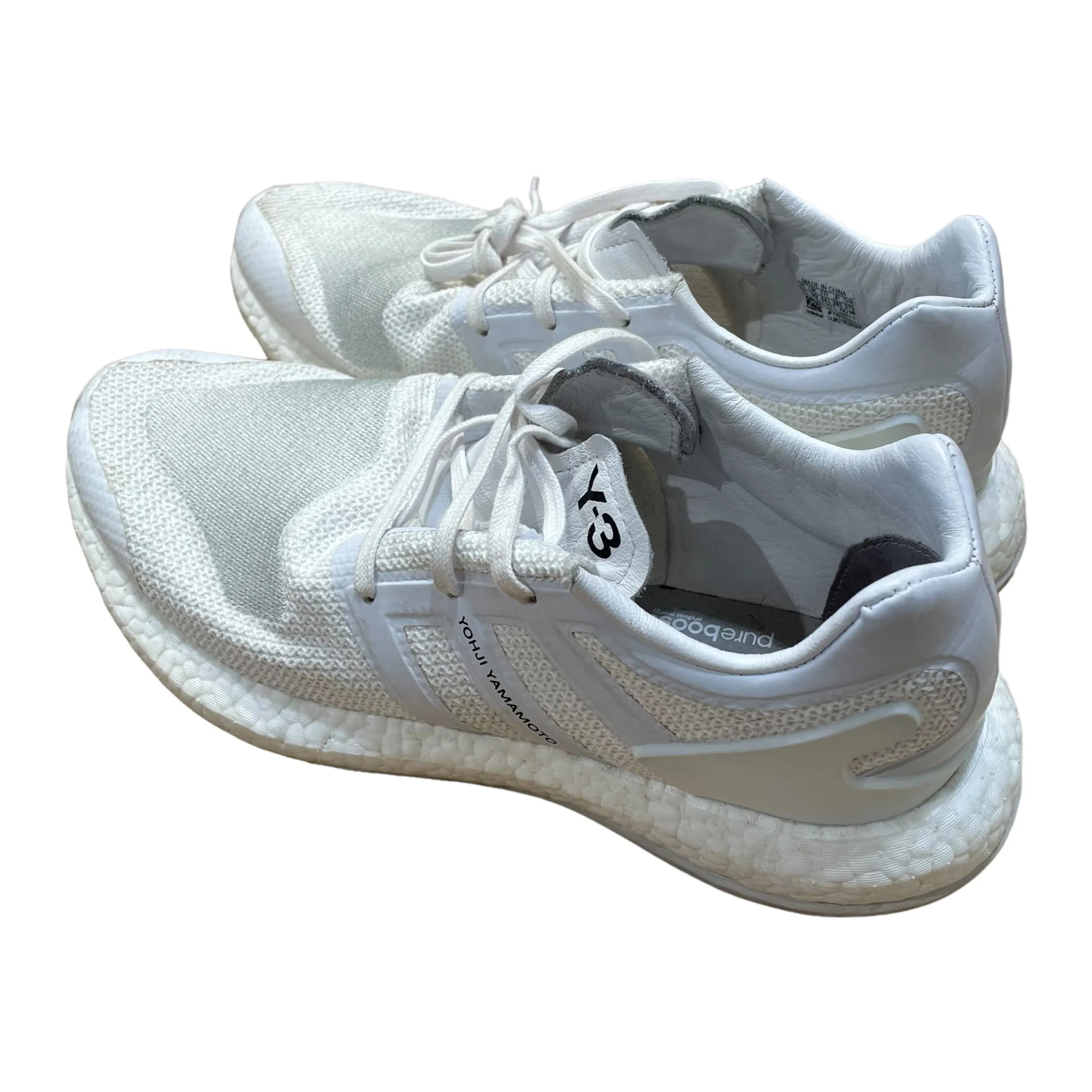 adidasxYohji Yamamoto(Y-3)/Low-Sneakers/US 10.5/Nylon/WHT/ART BY8955