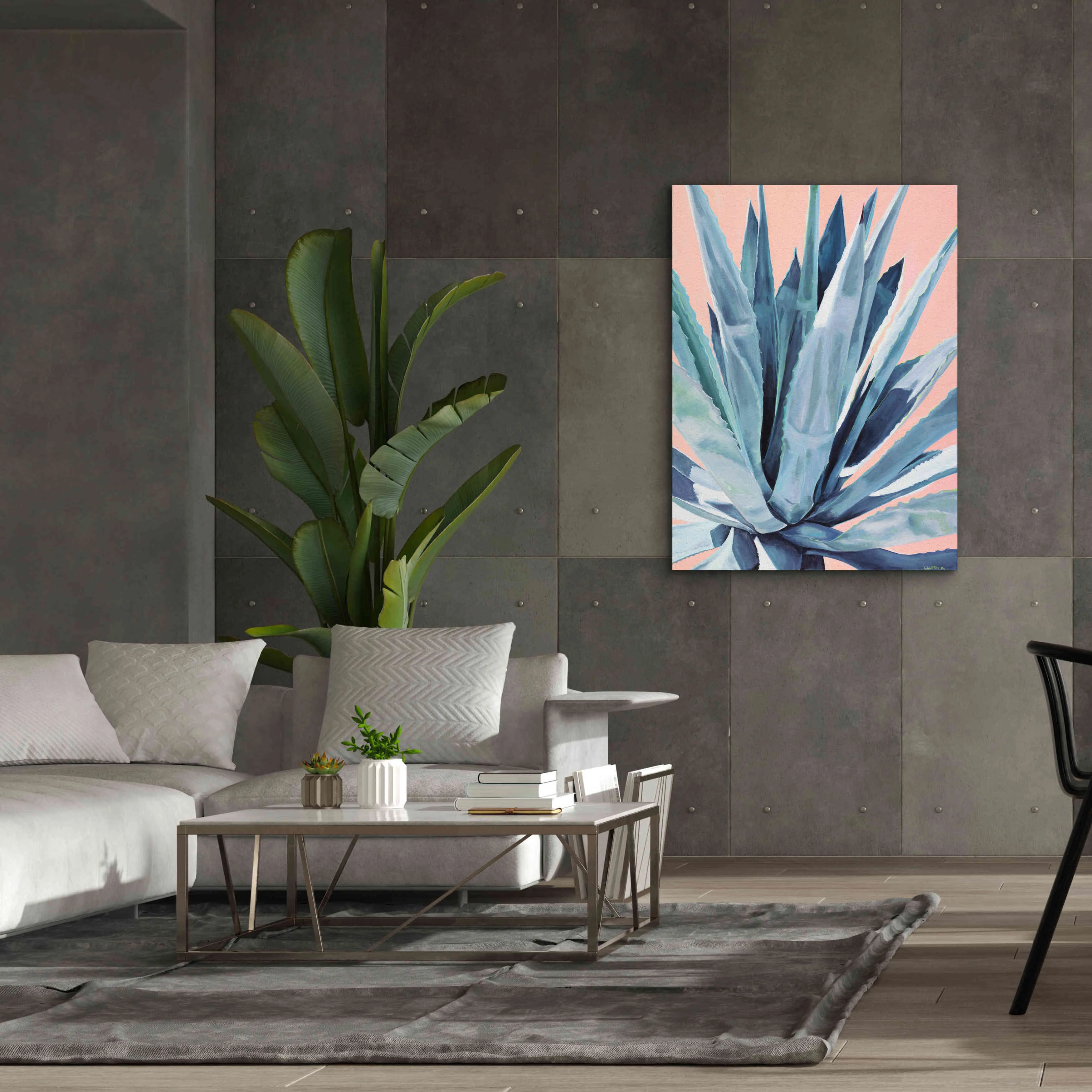 'Agave With Coral by Alana Clumeck Giclee Canvas Wall Art