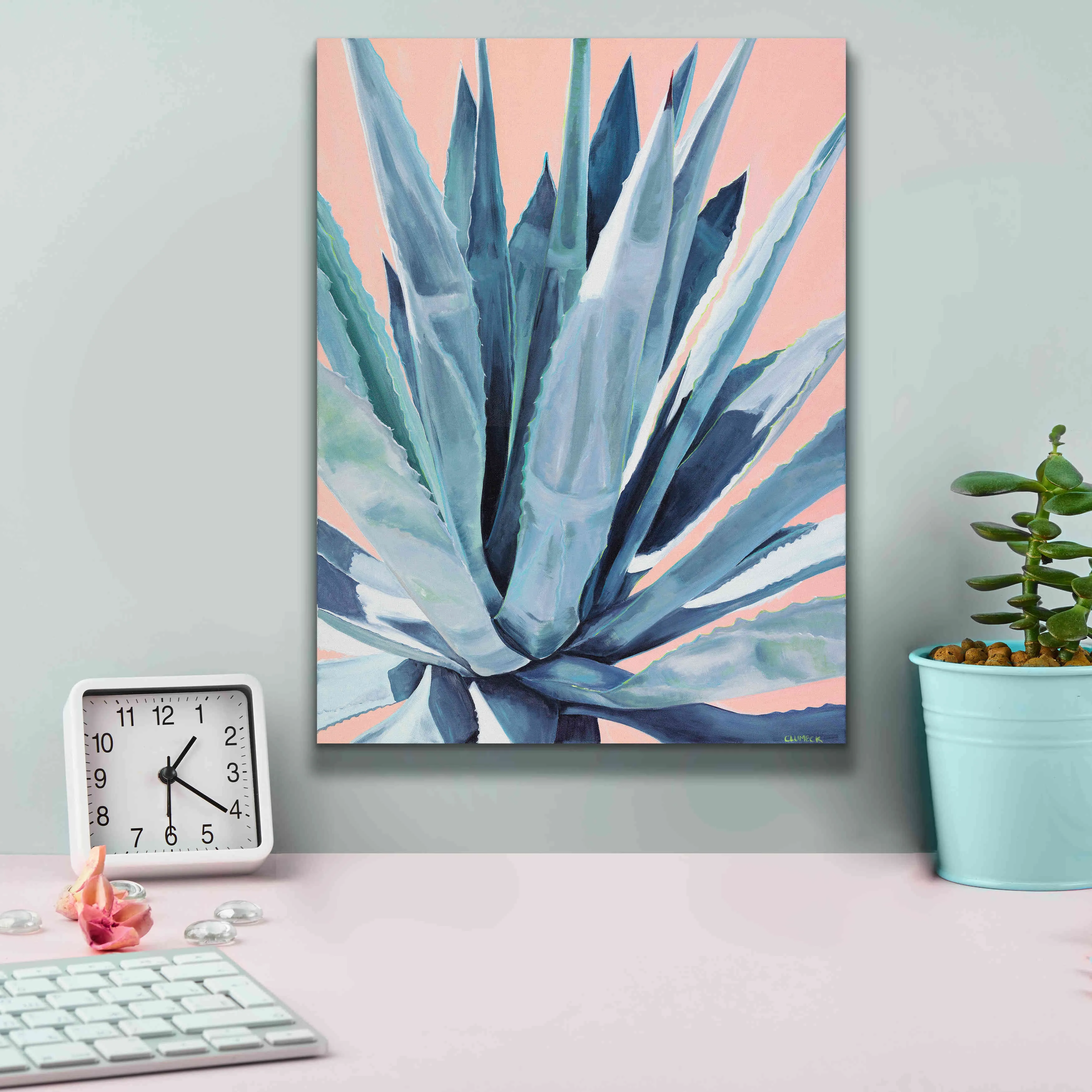 'Agave With Coral by Alana Clumeck Giclee Canvas Wall Art