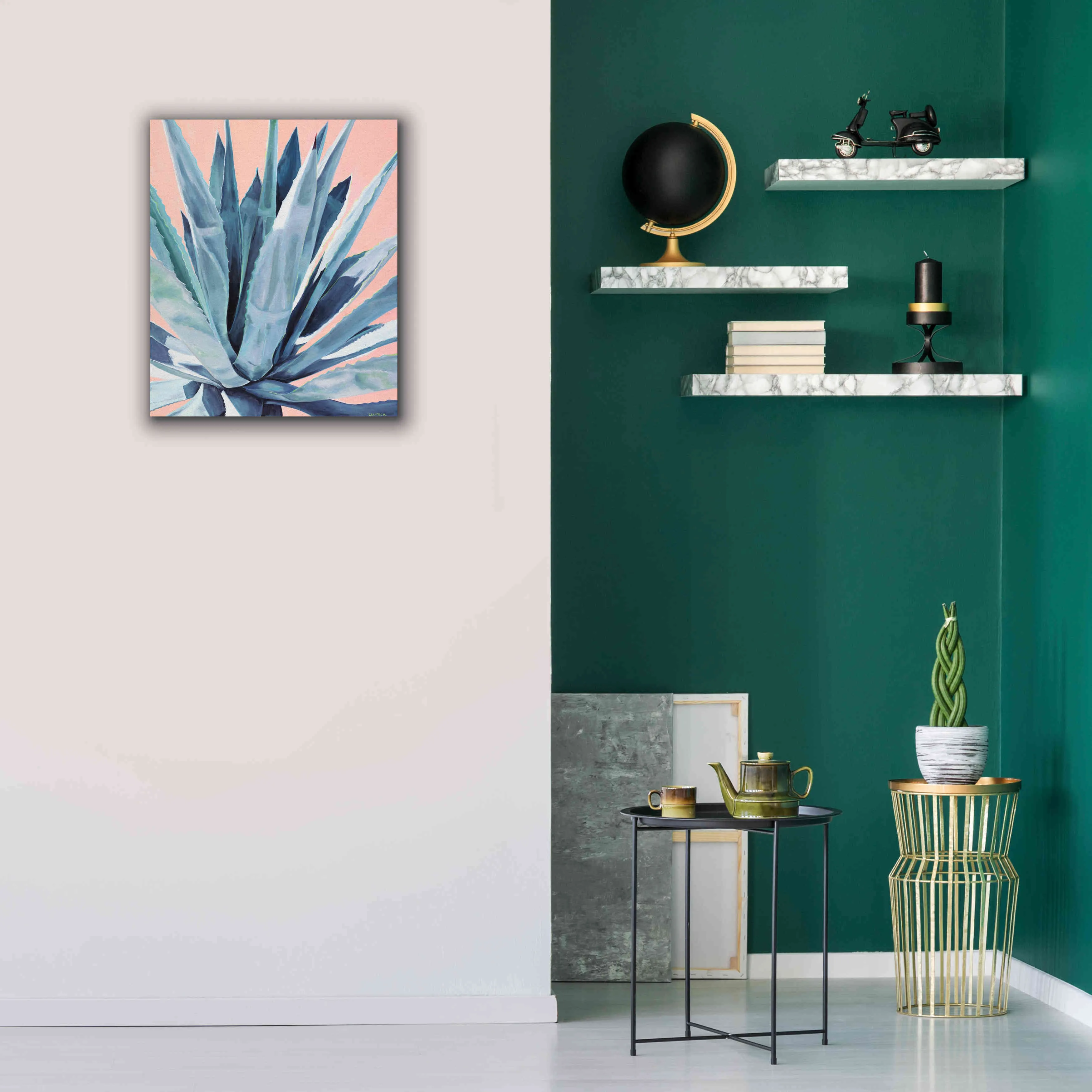 'Agave With Coral by Alana Clumeck Giclee Canvas Wall Art