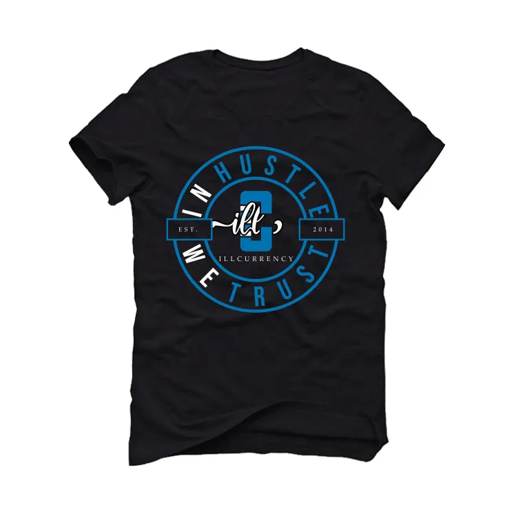 Air Jordan 1 “Dark Marina Blue” Black T-Shirt (In Hustle We Trust)